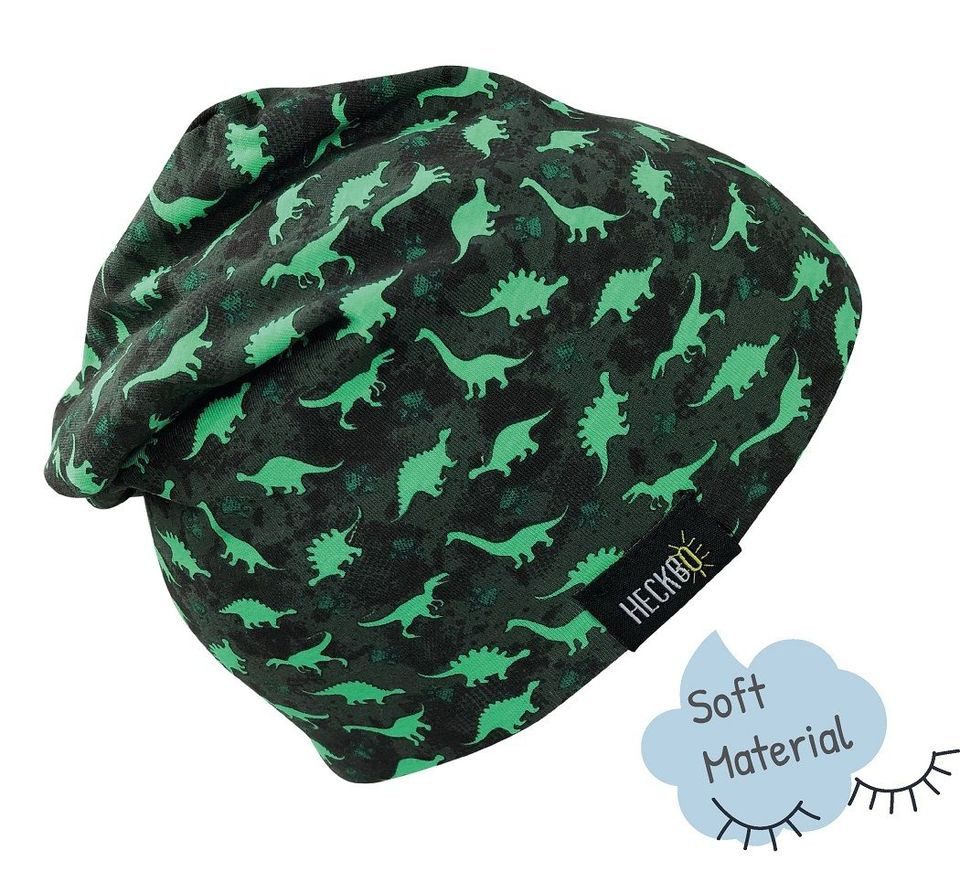 HECKBO Mütze & Schal Kinder Mütze & Loop-Schal Set Dino