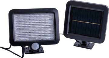 näve LED Solarleuchte Pepe, Bewegungsmelder, LED fest integriert, Kaltweiß, 2er Set, inkl. Bewegungsmelder Reichweite max. 5-8 m, kaltweiß