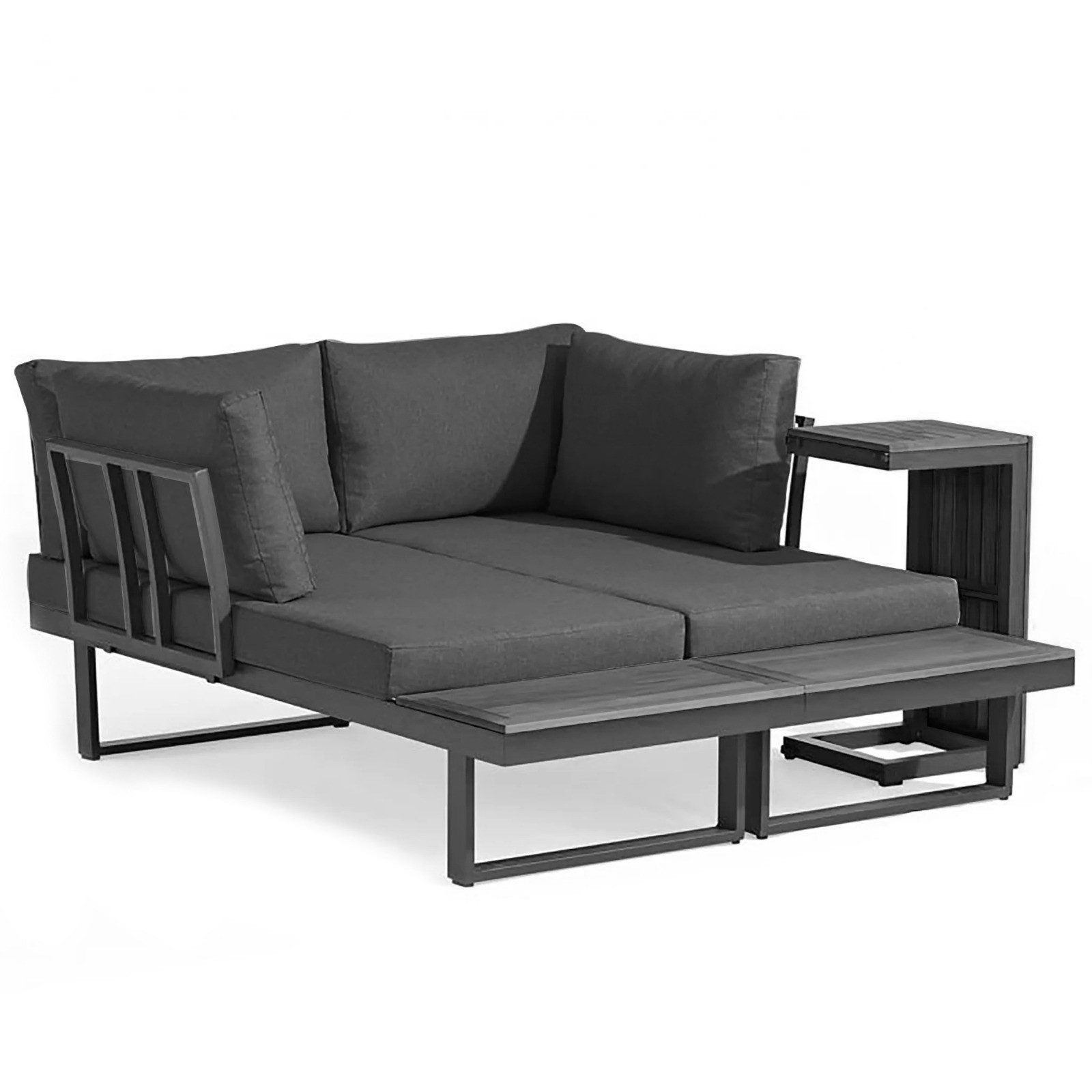 osoltus Garten-Essgruppe osoltus Aluminium Lounge Set Sofa Ecklounge Gartenlounge Delft Grau