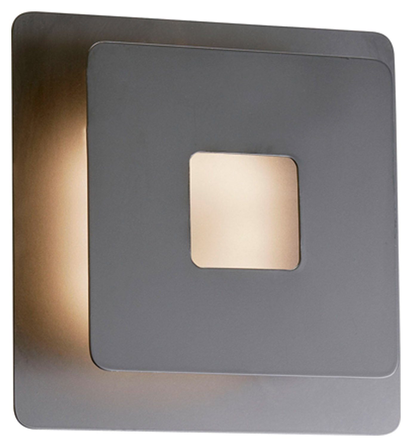 FISCHER & HONSEL LED Wandleuchte HENNES, 1-flammig, Schwarz, Metall, 18 x 18 cm, LED fest integriert, Warmweiß