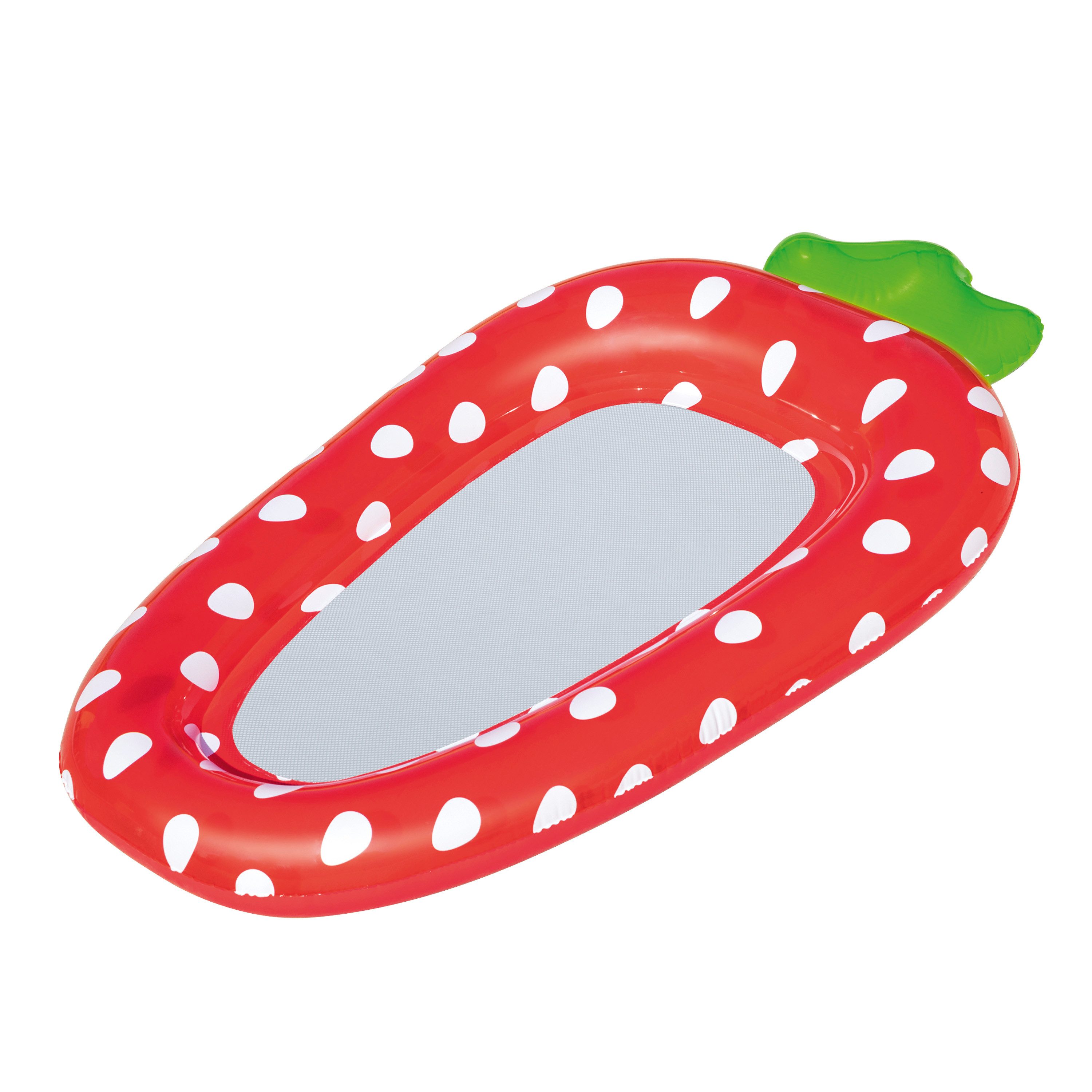 Bestway Badeinsel Sweet Summer™ Poolliege, (Packung, 1-St., Erdbeere, 164 x 88 x 23 cm), Inkl. Netz-Liegefläche