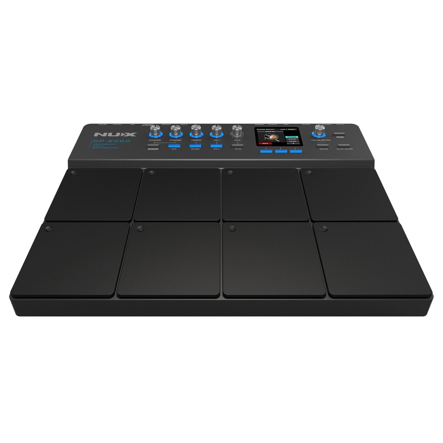 Nux E-Drum Nux Percussion Pad DP-2000 E-Drum,Percussion-Pad, Percussion-Pad, Tasche, Schlagzeugstöcke, Bluetooth Dongle