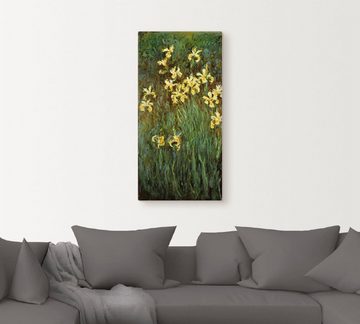 Artland Leinwandbild Gelbe Iris., Blumenwiese (1 St), auf Keilrahmen gespannt