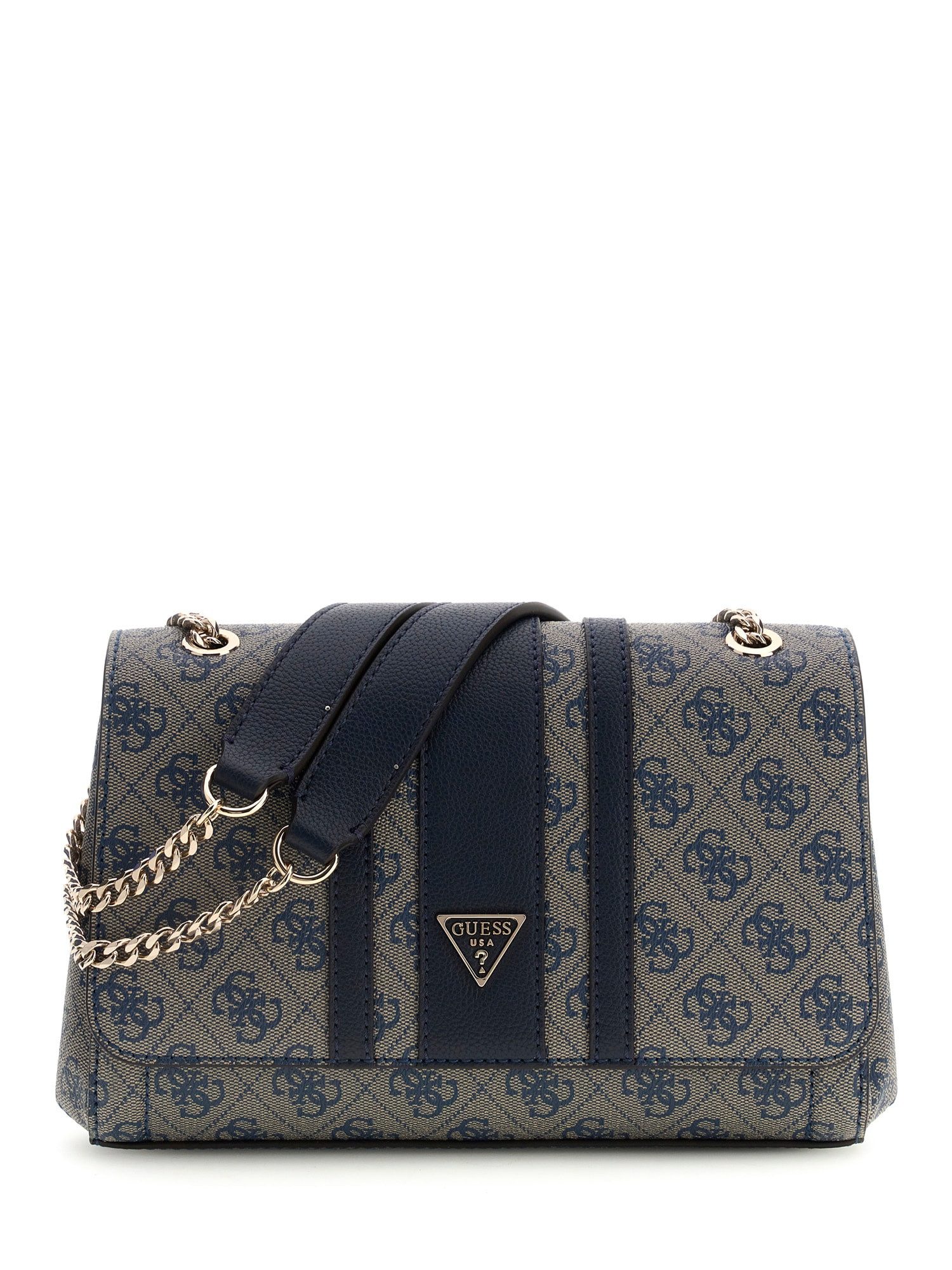 Guess Umhängetasche NOELLE II CONV XBODY FLAP, Abendtasche, Handtasche, Schultertasche mit Zierkette