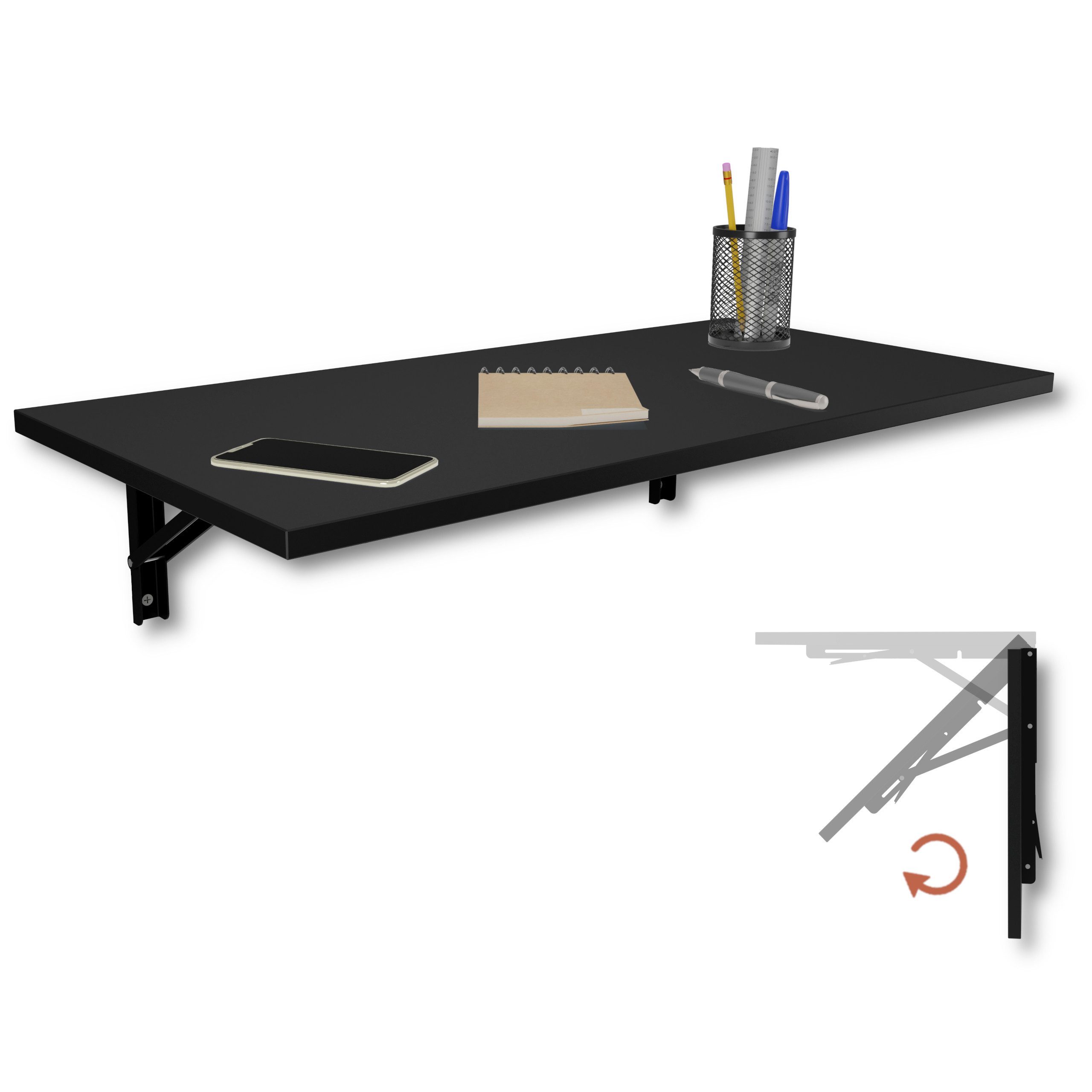 Klapptisch 80x40 Wandklapptisch Esstisch Küchentisch Schreibtisch Wand Tisch