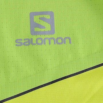 Salomon Funktionsshirt Fast Wing Short Sleeve Shirt reflektierendes Logo und Schriftzug, Ventilationseinsätze