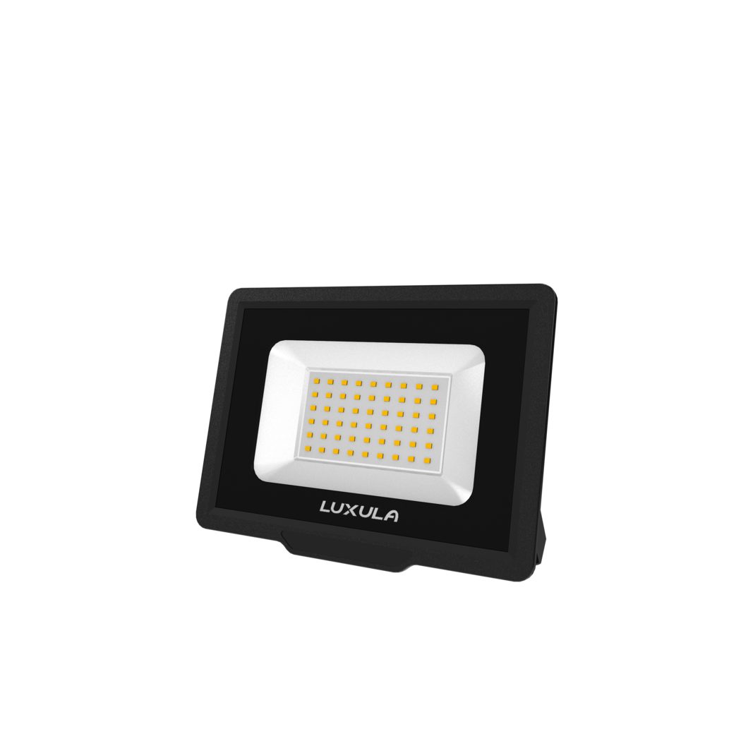 LUXULA LED Flutlichtstrahler LED-Fluter, 50 W, warm- & neutralweiß, 5000 lm, schwarz, IP65, TÜV, LED fest integriert, warmweiß, neutralweiß