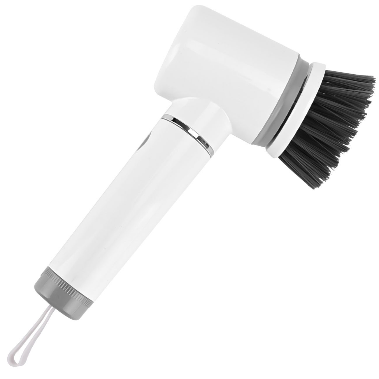 shop'n smile ideoon Akku-Oberflächenbürste Akku Reinigungsbürste 5W mit 6 Aufsätzen 2 Stufen IPX6, Akku-Gerät 5W, 1500mAh Li-Ion kabellos, 3,8 x 26 x 3,1 cm