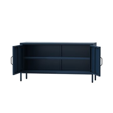 Jan Nowak Kommode Fußgestellschrank, 1150 x 595 x 400 mm marineblau (ROSA RTV-Fußgestellschrank, 1150 x 595 x 400 mm, Modern: marineblau)