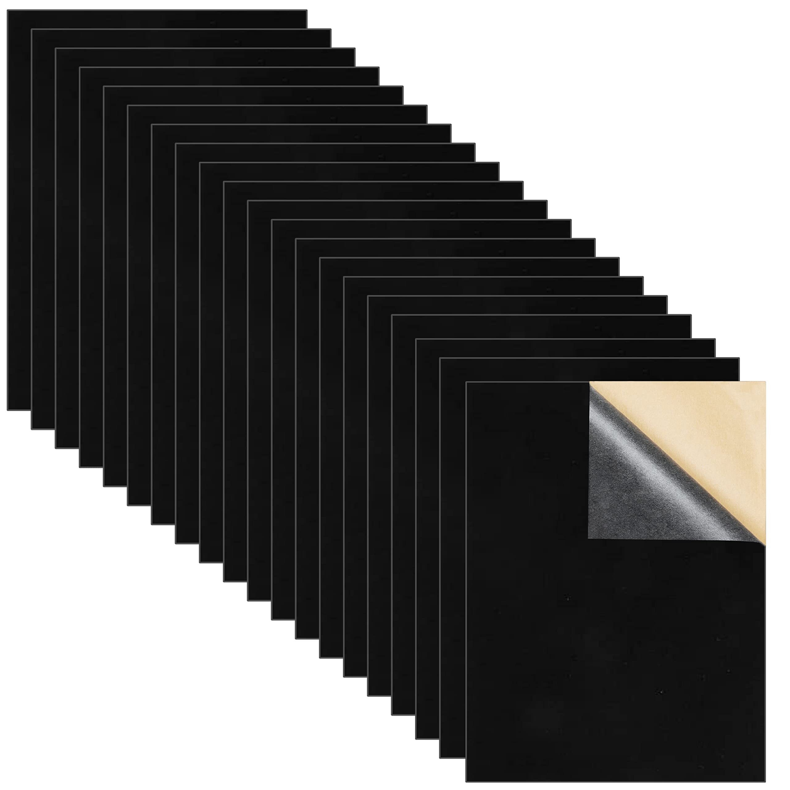 Belle Vous Schutzfolie 40 Stk. Selbstklebende Samtfolie Schwarz 21x29,7 cm - A4 Format, (40-St)