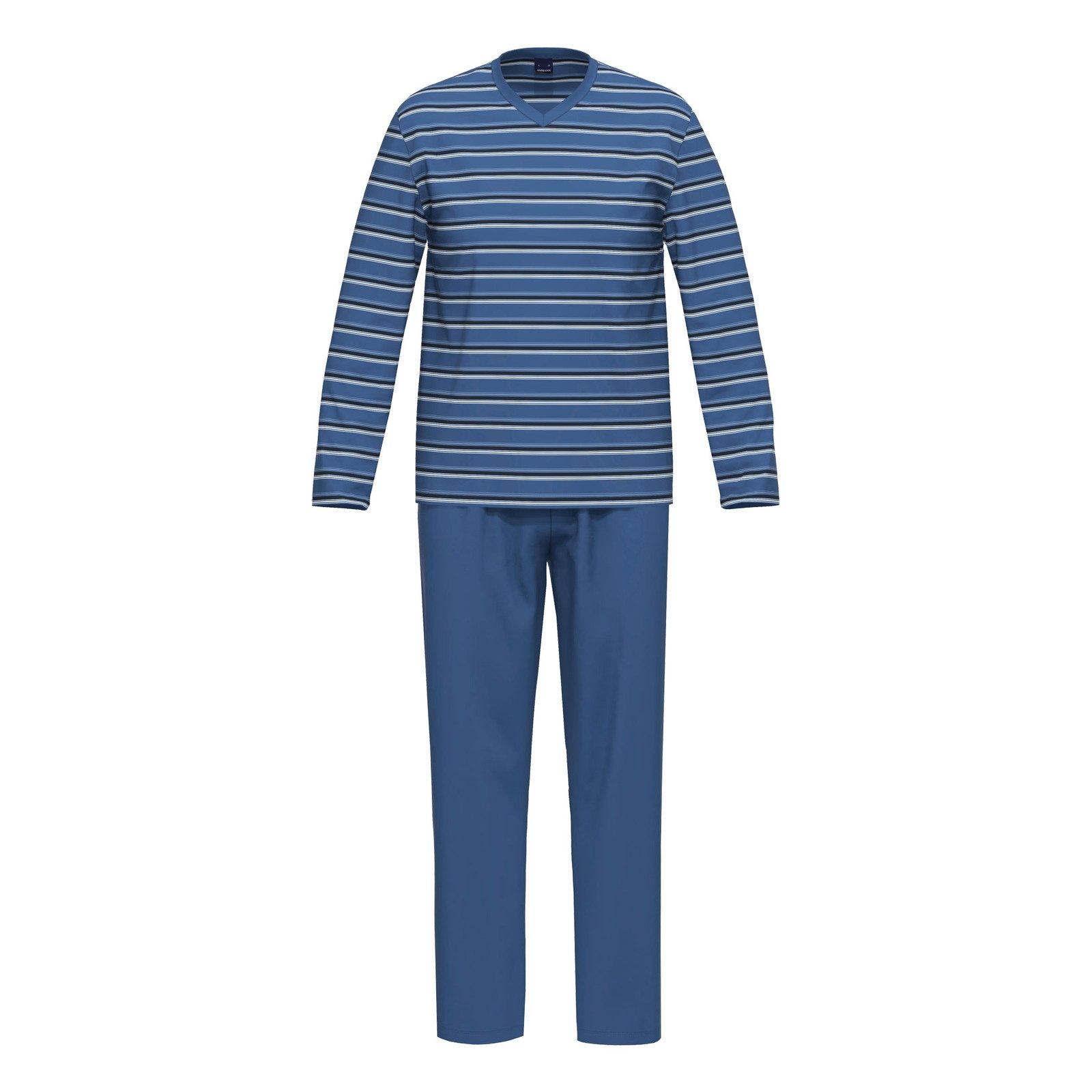 Ammann Schlafanzug Schlafanzug lang (2 tlg) mit gemusterten Oberteil