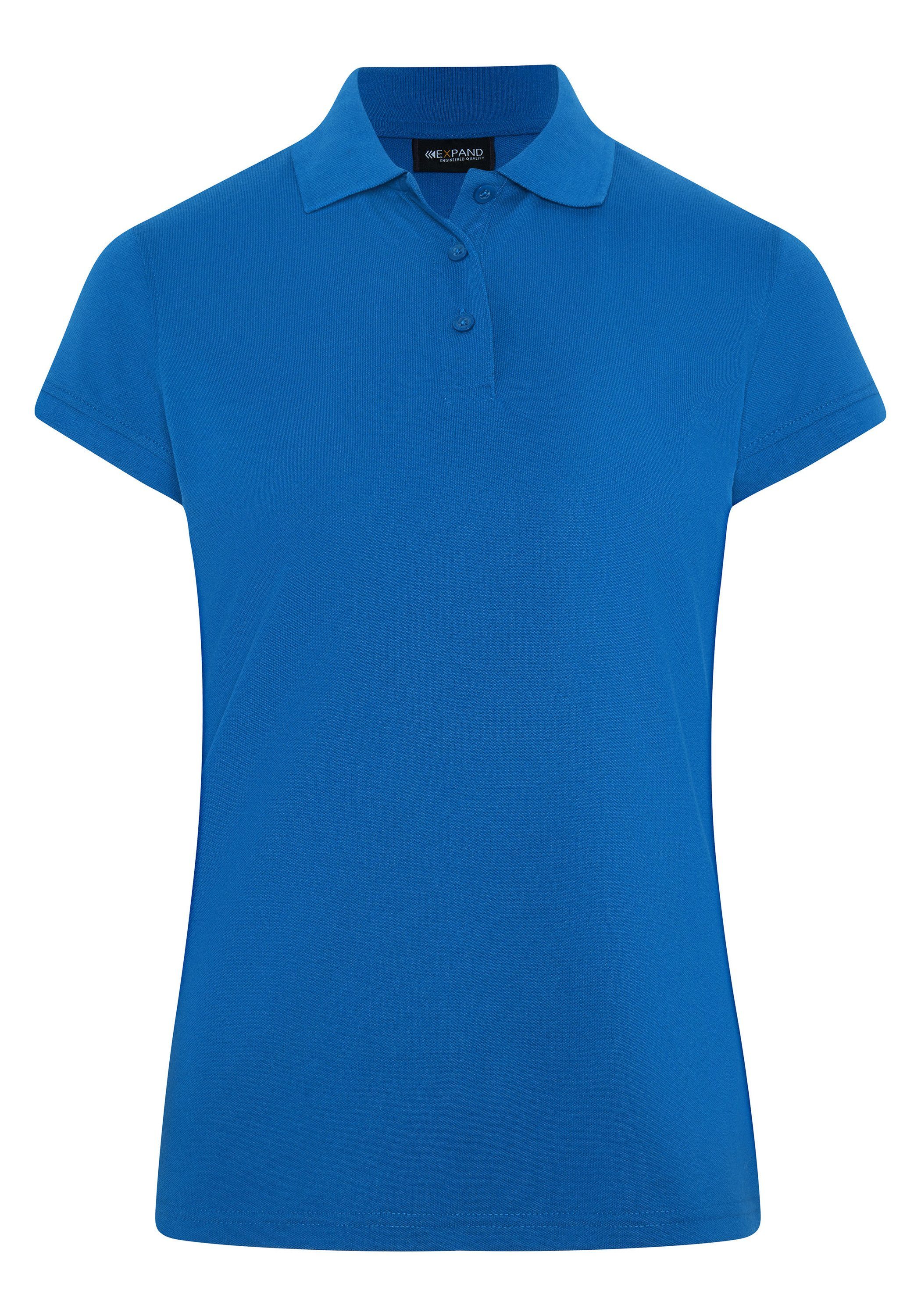 Expand Poloshirt aus royal blau Material strapazierfähigem