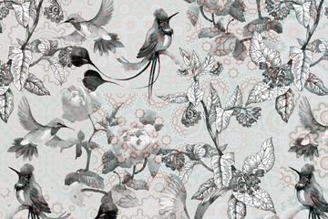 A.S. Création Leinwandbild exotic mosaic 4, Vögel (1 St), Mosaik Keilrahmen Bild Floral Blumen Vögel
