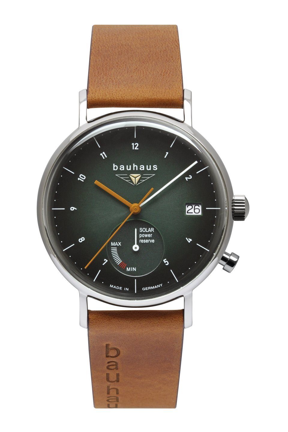 bauhaus Solaruhr 2112-4, Armbanduhr, Herrenuhr, Datum, Made in Germany