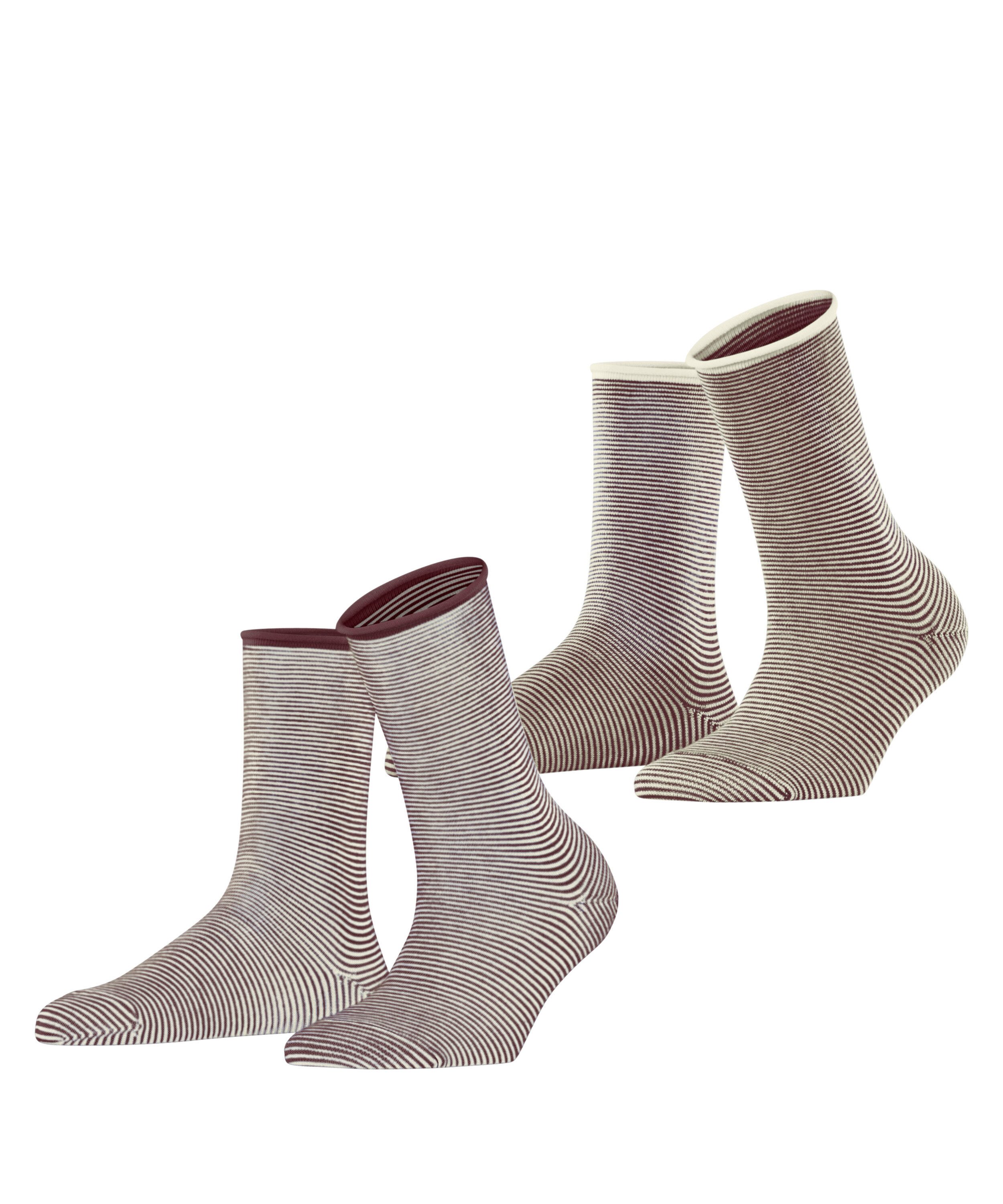 Esprit Socken Esprit Allover Stripe 2-Pack Damen (2-Paar) aus Biobaumwolle