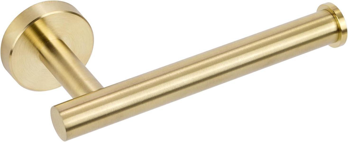 FELIXLEO Toilettenpapierhalter YUET Klorolle Halterung Edelstahl Gebürstetes Gold Toilettenpapier (1-St)