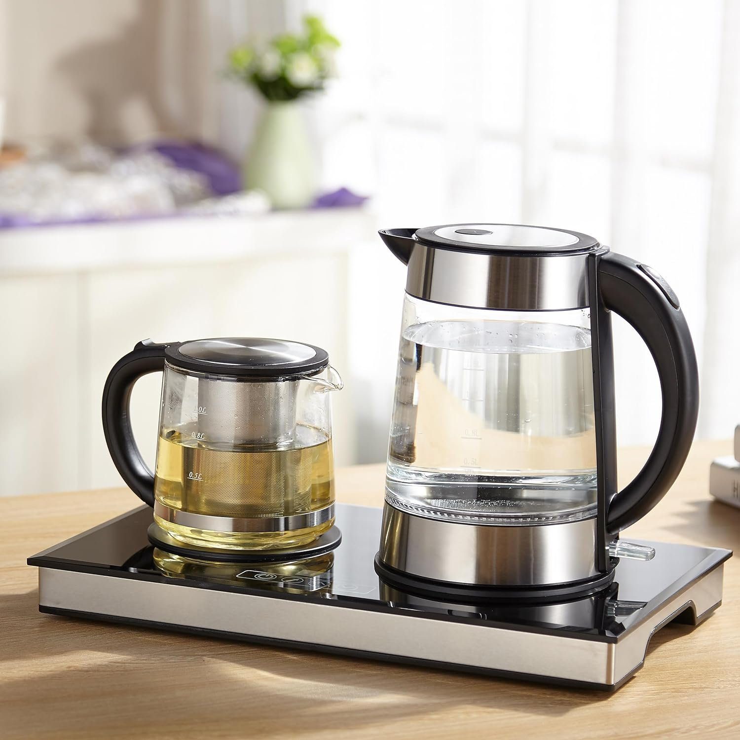 Teebereiter 2200,00 Teekanne HTS 7951, Wasserkocher Wasser-/Teekocher W, Heinrich´s Kaffeebereiter