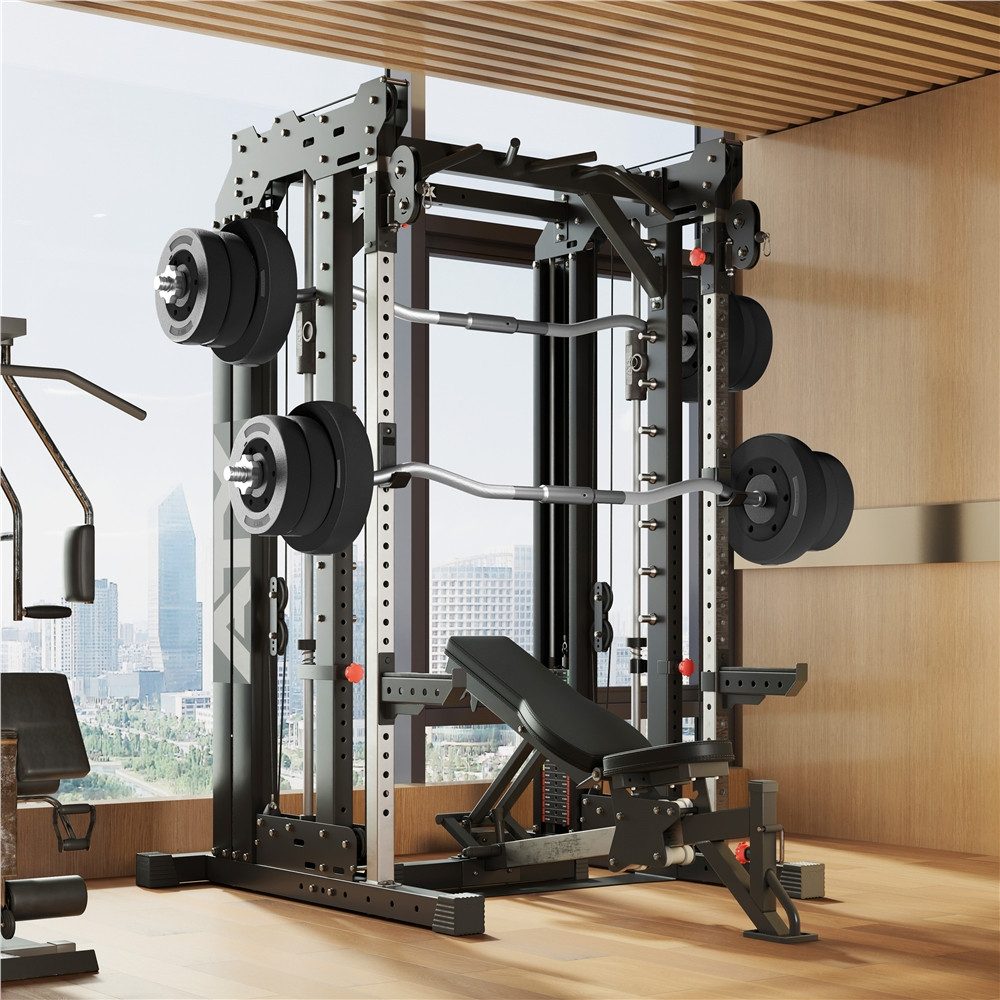 Yaheetech Langhantel Hantel 20/25/30 Kg, SZ-Stange mit 6 Scheiben für Krafttraining