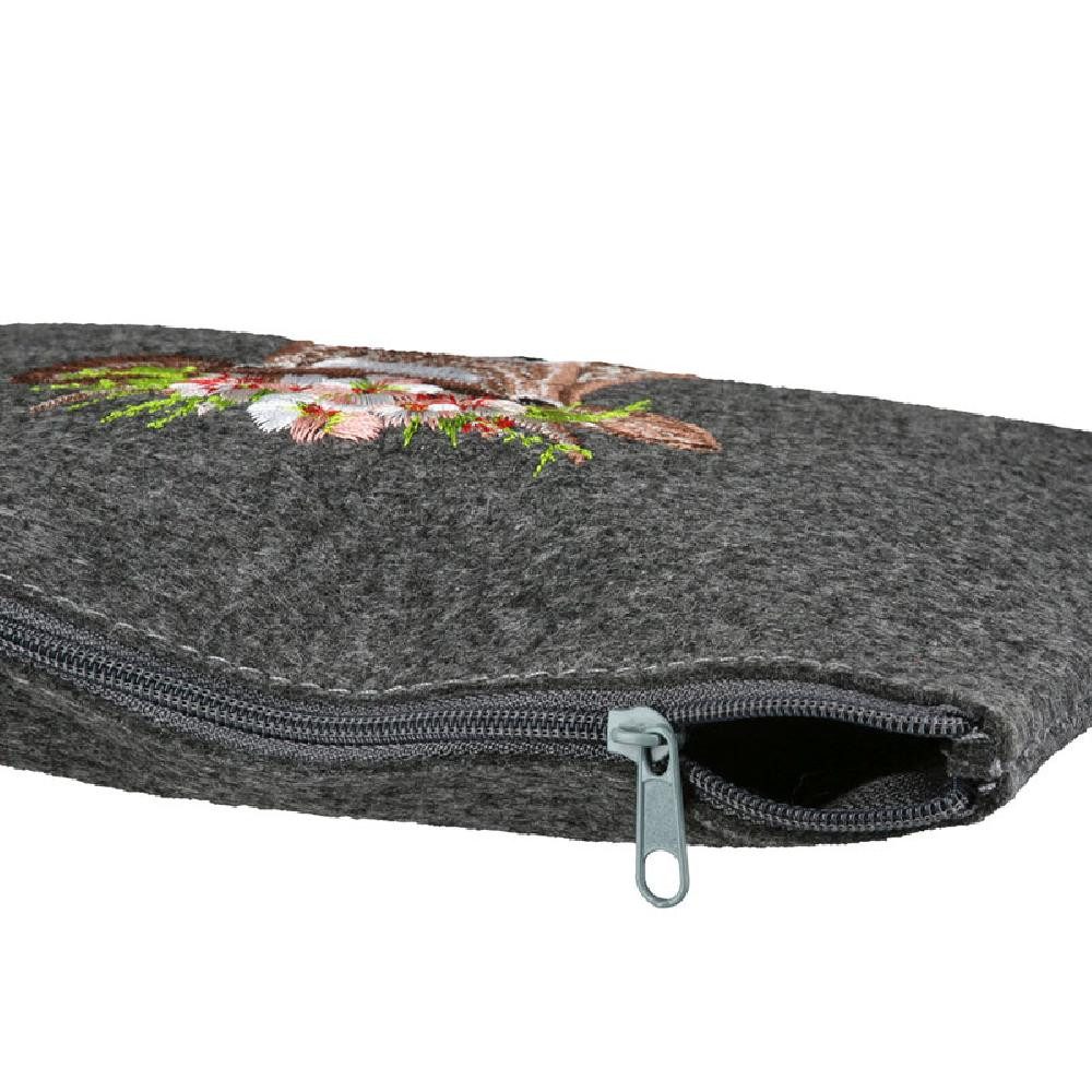 GILDE Kosmetiktasche Kosmetiktasche Adelheid mit Kuhmotiv Filz