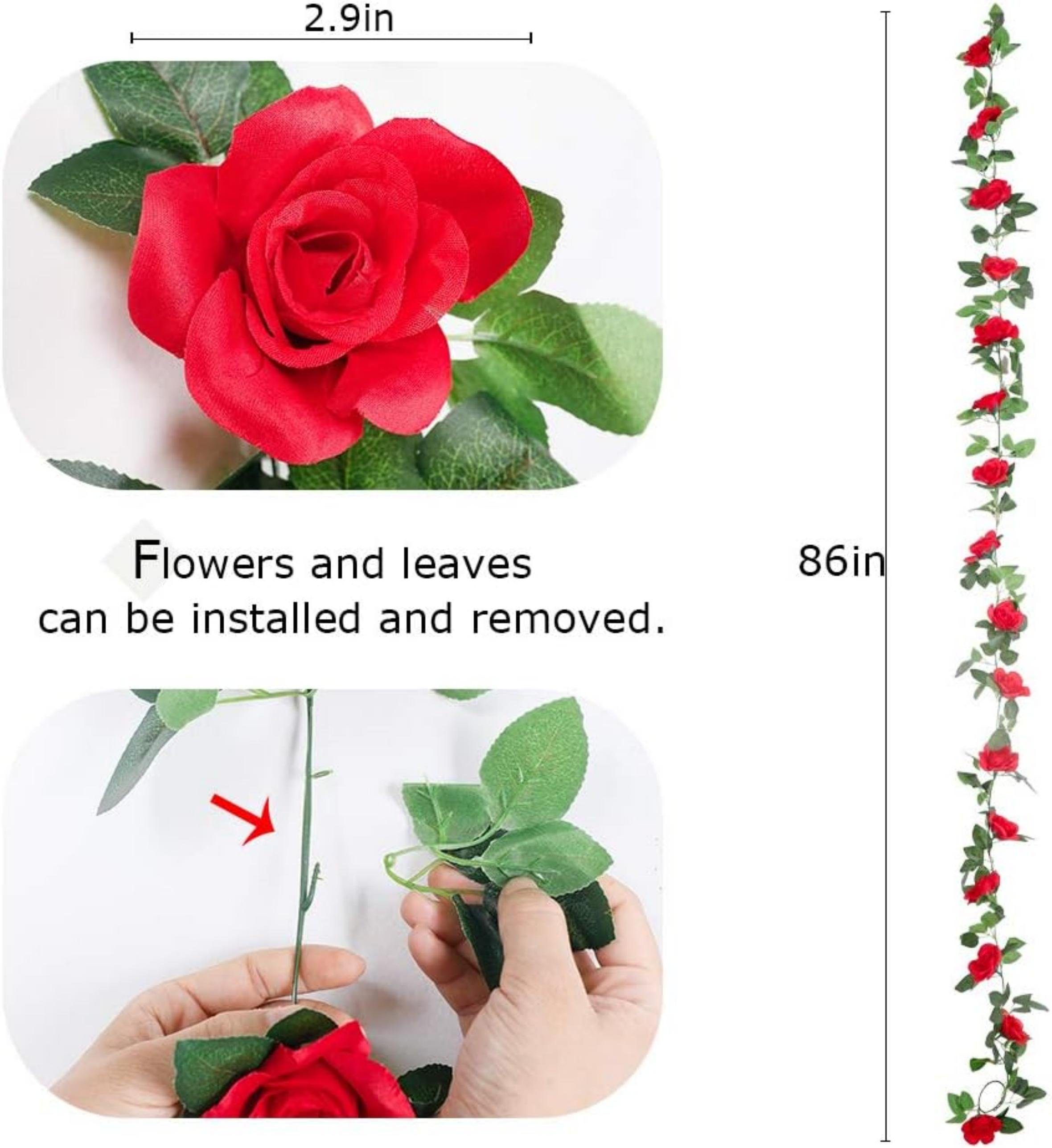 Kunstblumenstrauß osengirlanden künstliche Rosenranken,mit grünen Pflanzen, günstig online kaufen