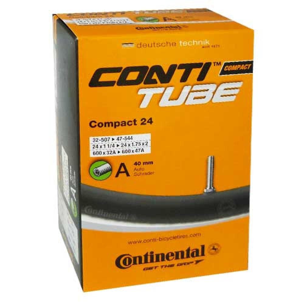 CONTINENTAL Fahrradschlauch Continental Schlauch Conti Compact 24 Zoll - 24x1.25-1.75 (32-47/507-5