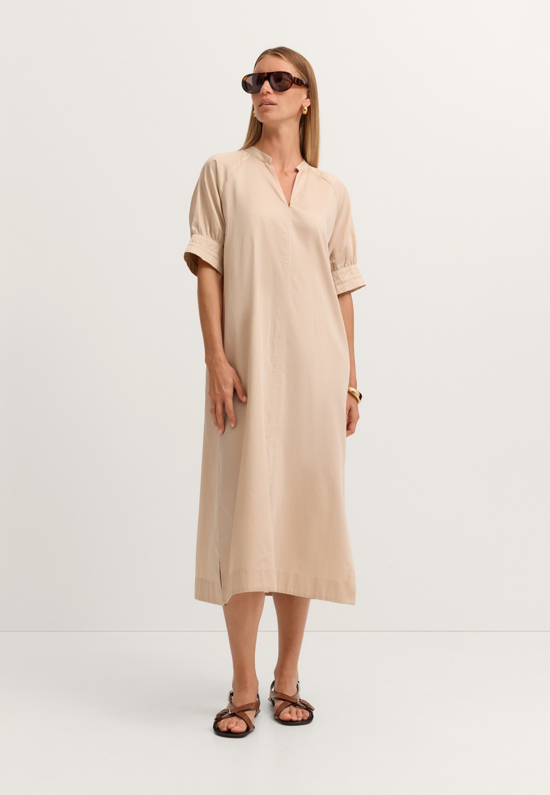 bugatti Blusenkleid Modern Fit mit seitlichen Schlitzen