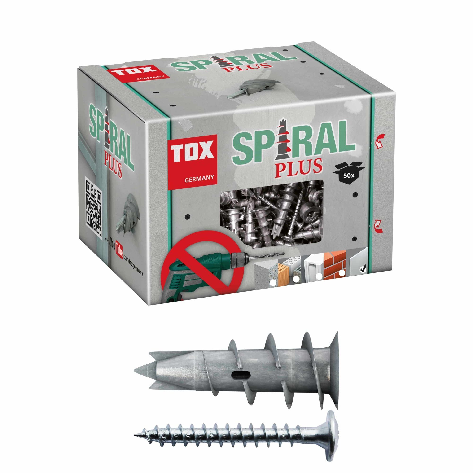 TOX-DÜBEL-TECHNIK Universaldübel, TOX Gipskartondübel Spiral Plus Spiral Plus 37-2 + Schraube