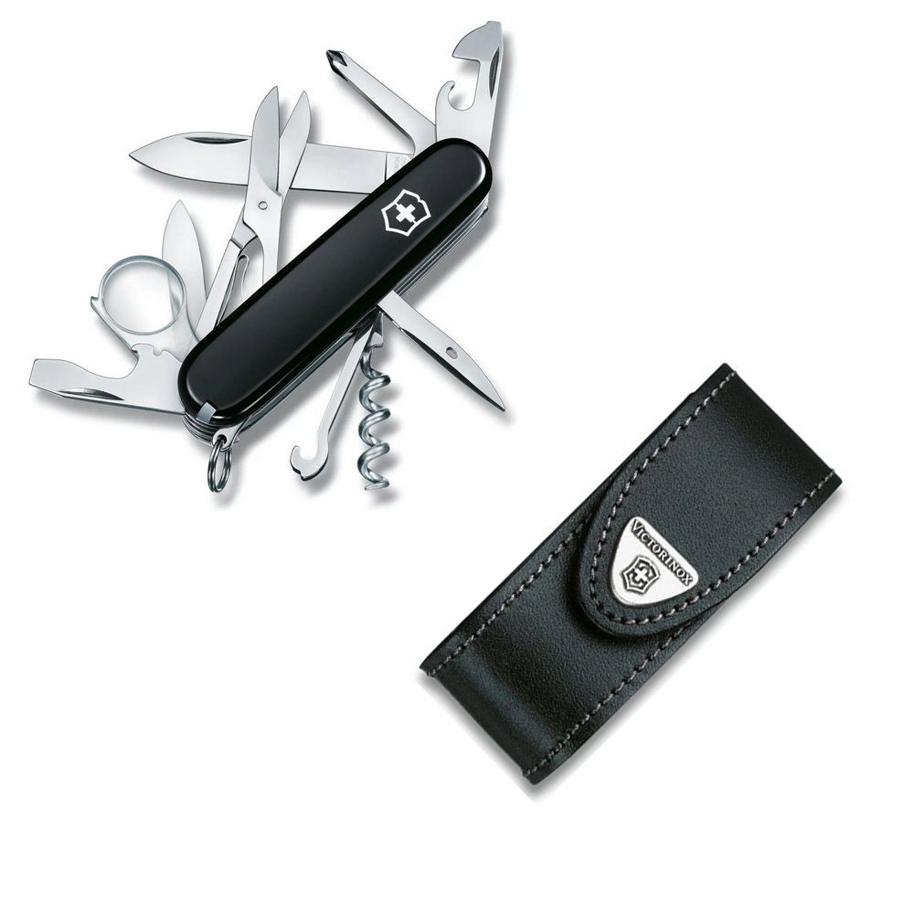 Victorinox Taschenmesser, Victorinox Explorer schwarz, inklusive Etui