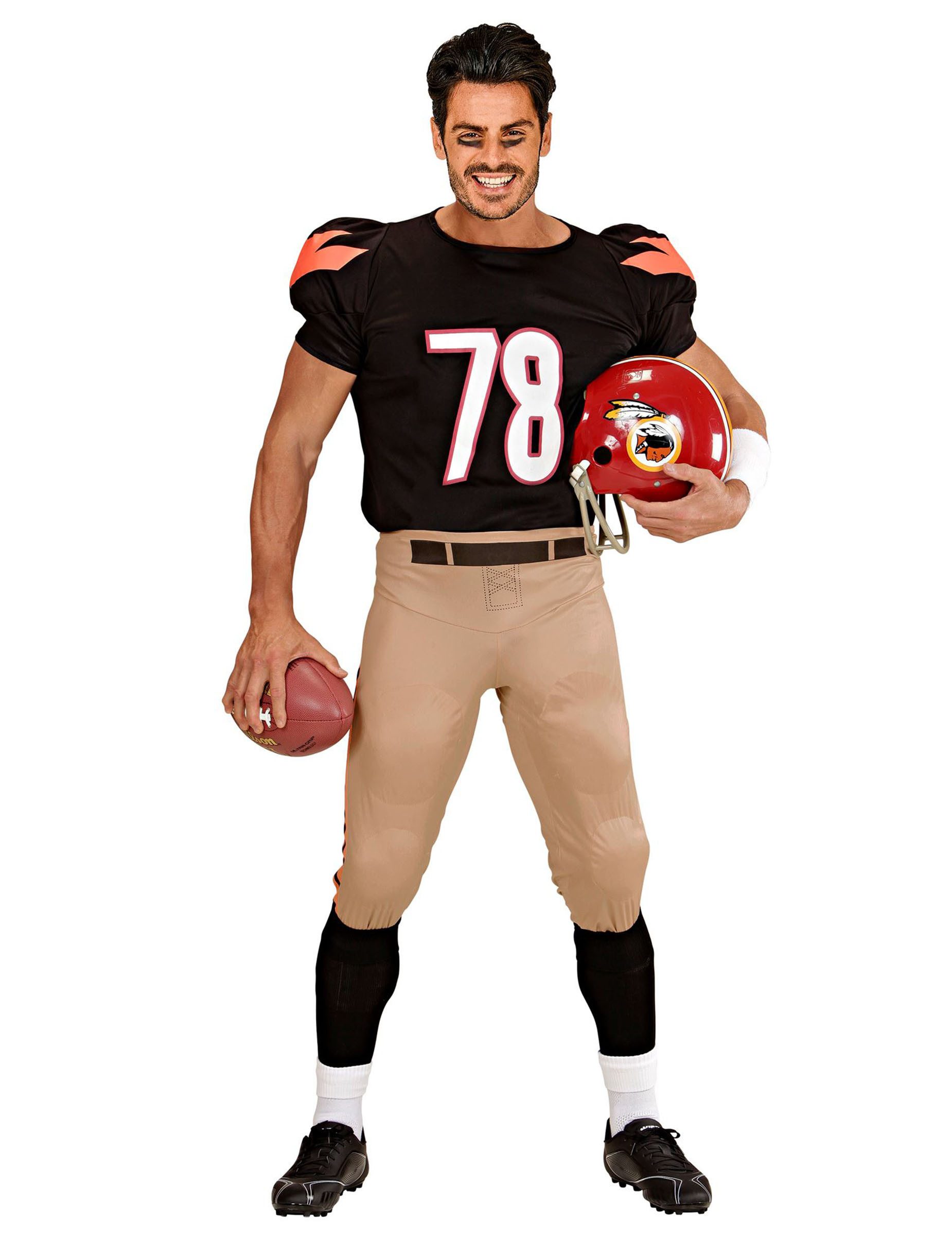Widmann S.r.l. Kostüm Football Kostüm schwarz-orange-weiss