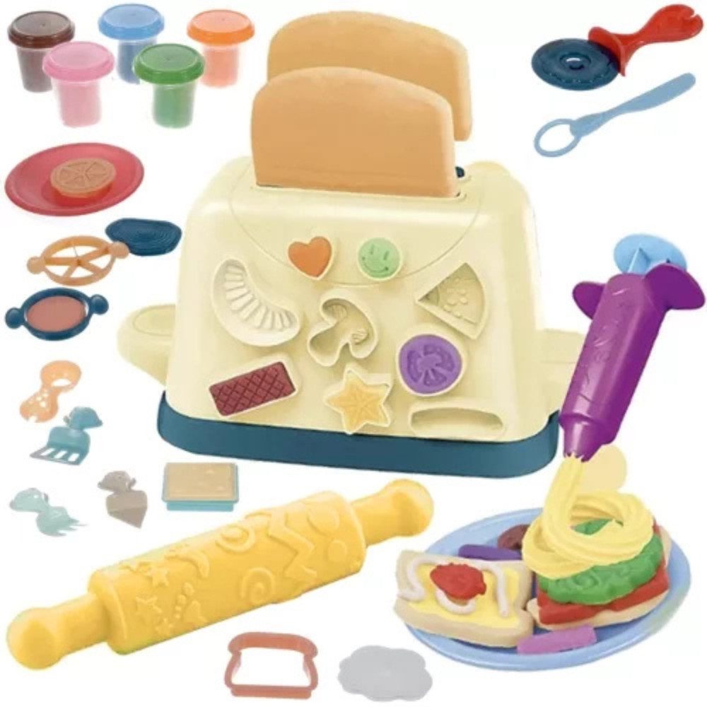 KRUZZEL Knete Knetmaschine Kunststoffmasse (Spar-Set, 1-tlg., formen, basteln), fördert die Fantasie und Kreativität der Kinder