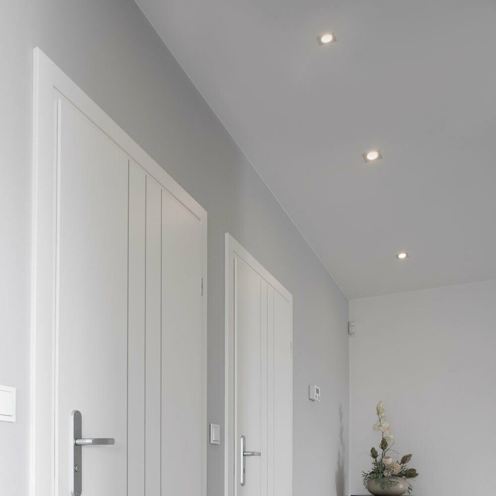 EGLO LED Einbaustrahler, Leuchtmittel Einbauleuchte Deckenlampe Wohnzimmer, Warmweiß, Metall Deckenleuchte schwenkbar, inklusive