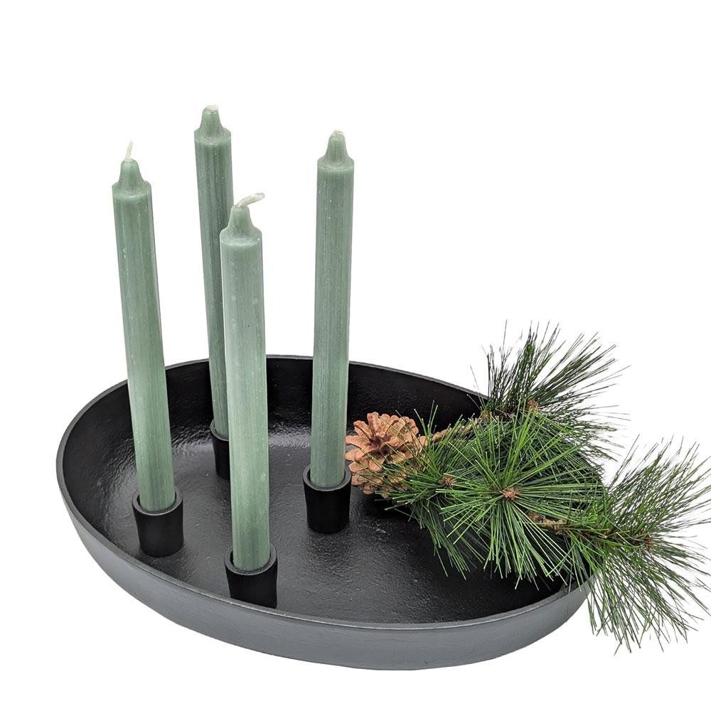 Lambert Windlicht Kerzenleuchter Adventsleuchter Fiore Schwarz günstig online kaufen