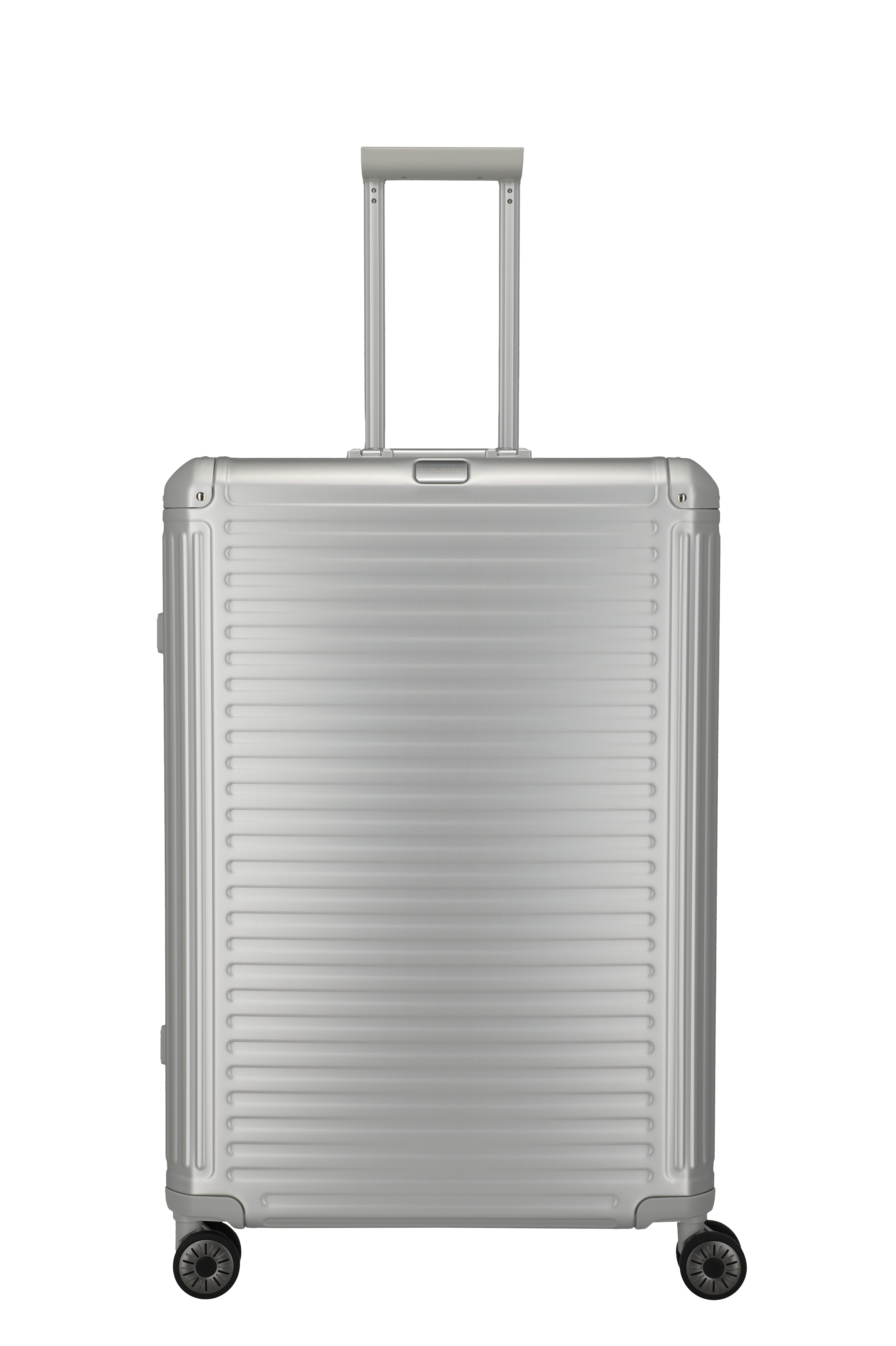 travelite Hartschalen-Trolley NEXT Aluminium Rahmenkoffer, 4 Rollen, variable Packplatte, Packwand und durchdachte Innenaufteilung – Bild 3 von 5