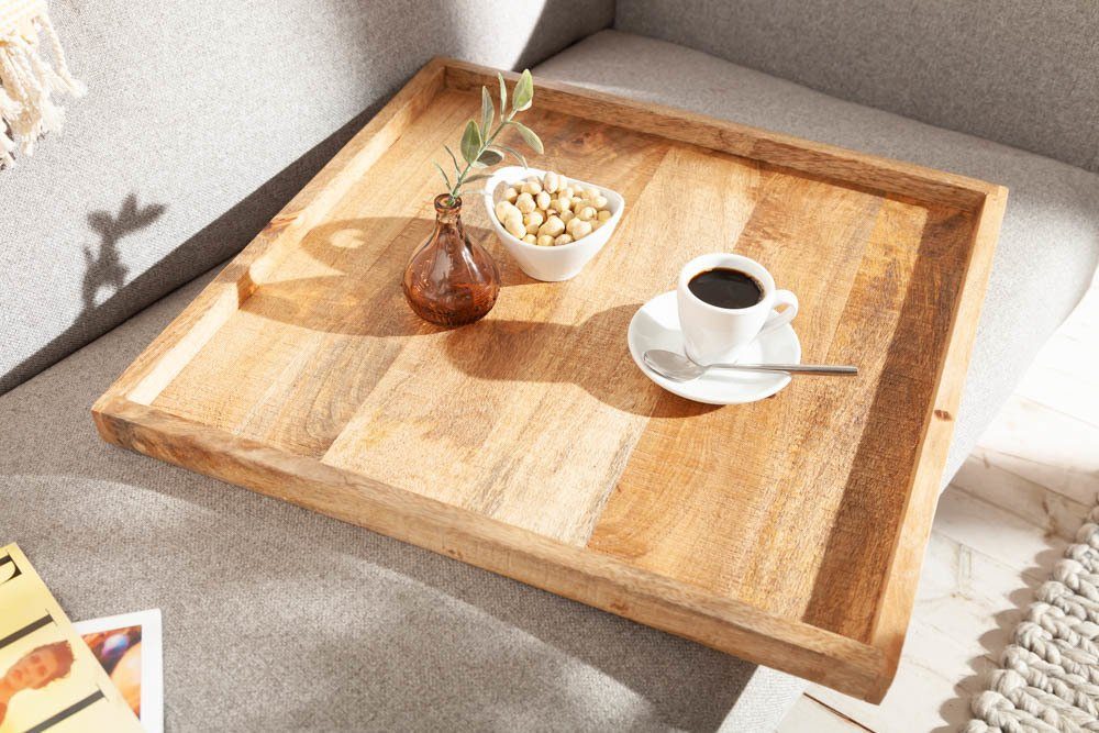 riess-ambiente Dekotablett MAKASSAR 50cm natur, aus Massivholz