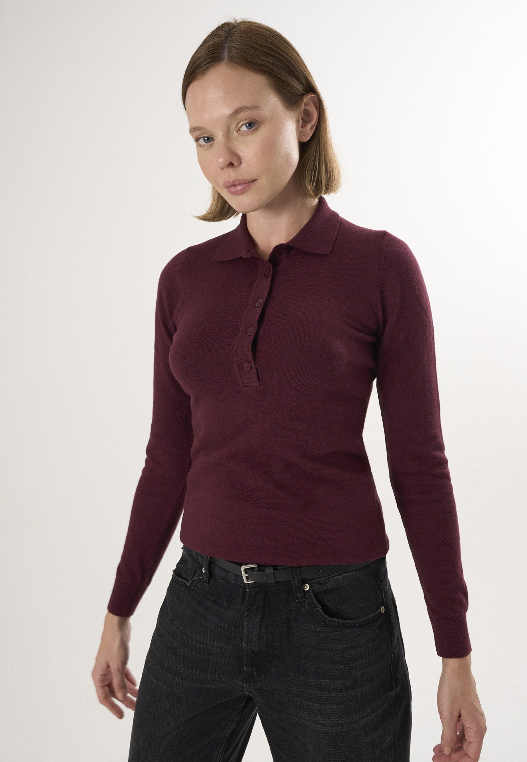 Felix Hardy Polokragenpullover Pullover mit Rollkragen und Knöpfen