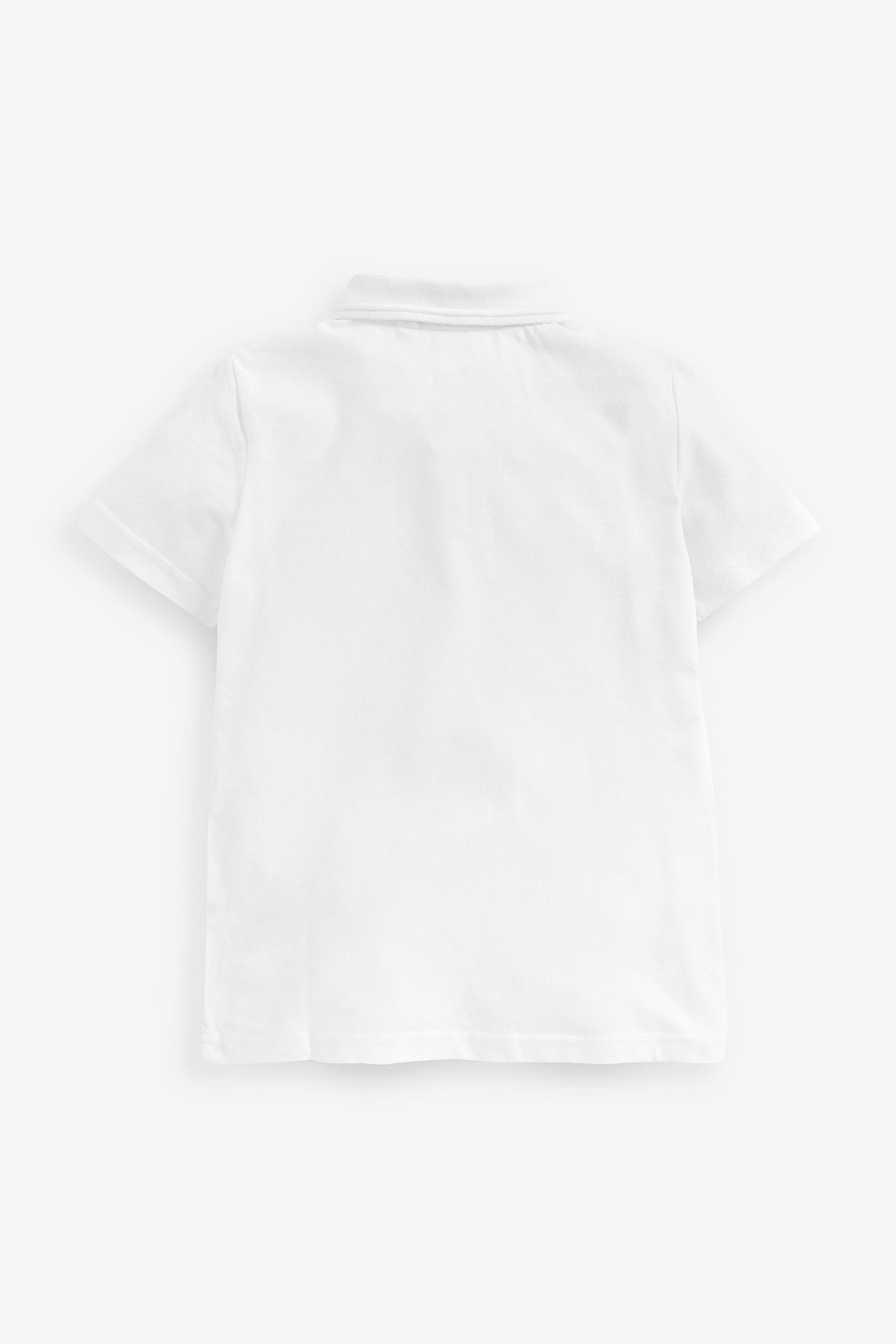 Baumwolle 5 Schul-Poloshirts 16 Jahre) Poloshirt (3 bis Next White (5-tlg) aus