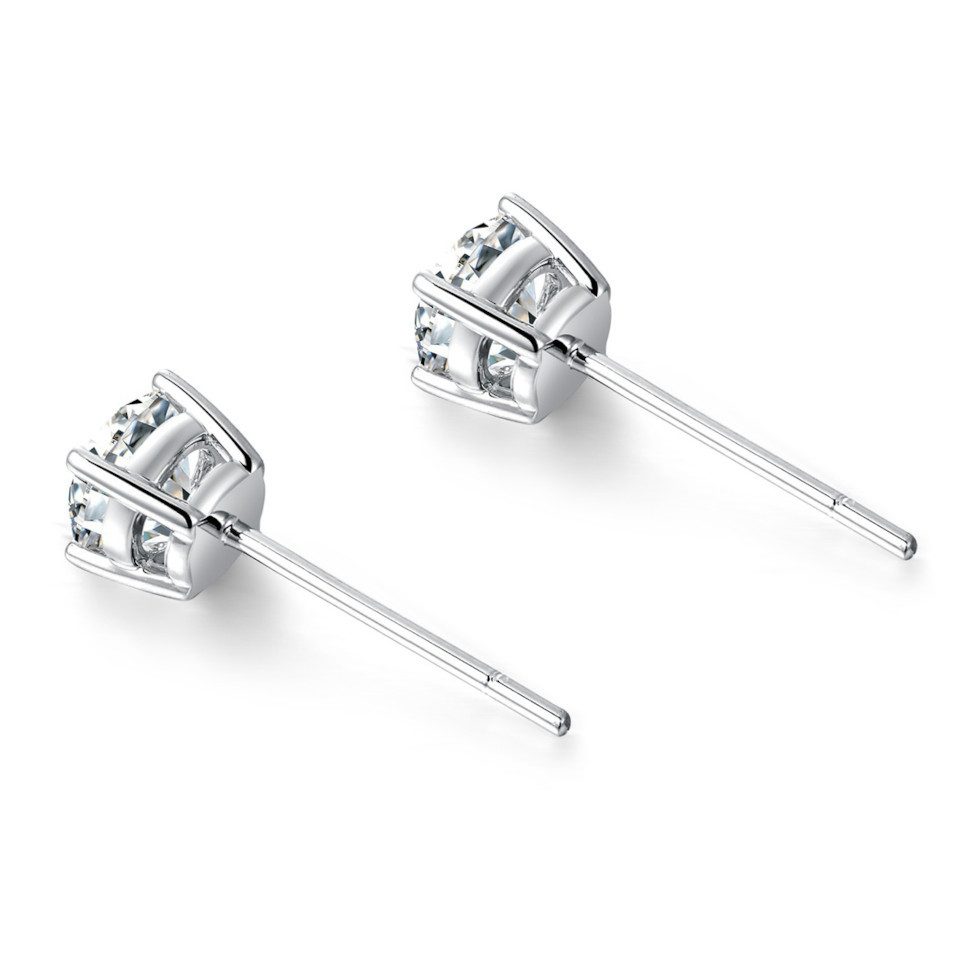 Sternvoll Paar Ohrstecker Klassische Ohrstecker mit 0,20 ct Diamanten 18K Gold, IGI, 18K Massivgold, 4er-Krappenfassung, Labor-Diamanten