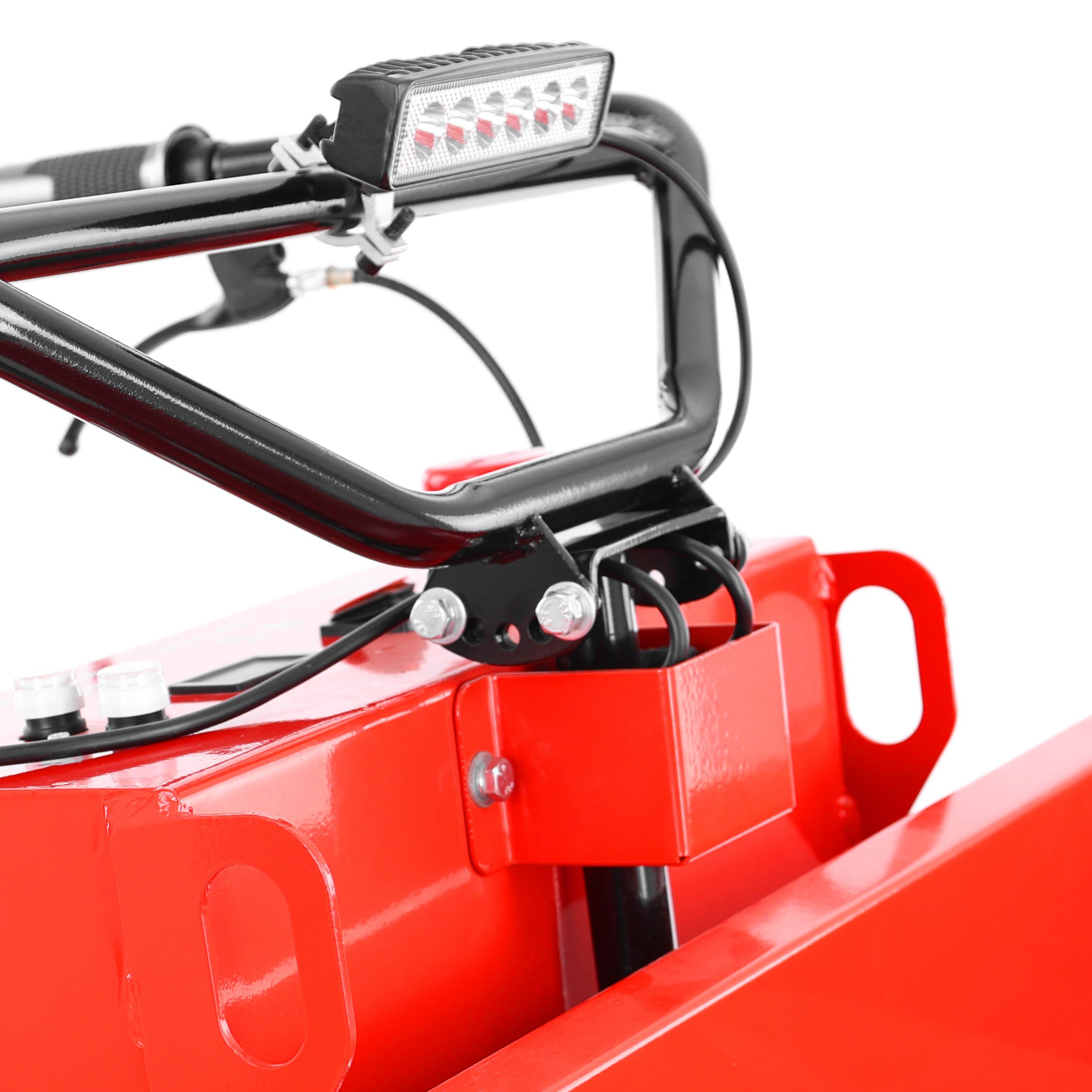 Hecht Dumper Akku Motorschubkarre 2625, Elektrohydraulische Kippung, bis 500kg, 48V, 3 - 6 km/h, 1000W, 112 × 68 × 36 cm Stahlmulde – Bild 4 von 5