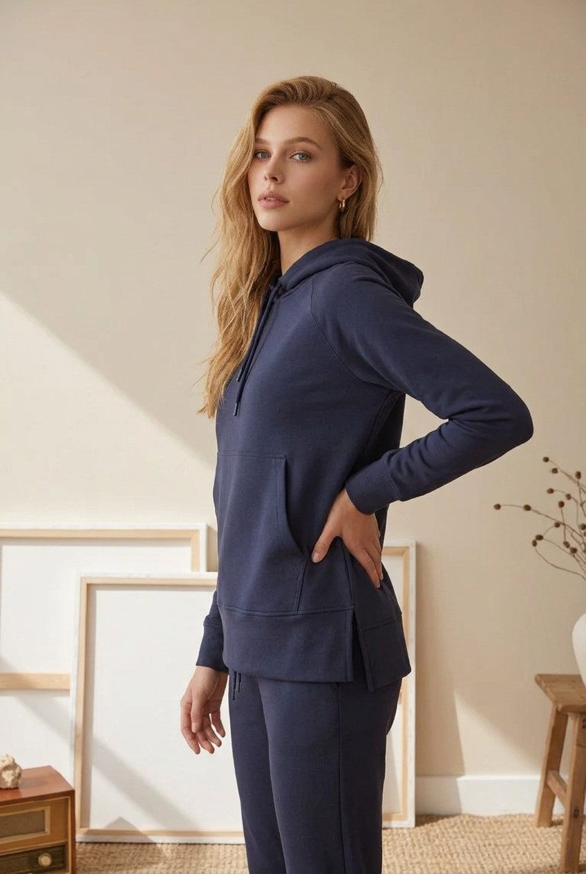 Zuckerwatte Kapuzensweatshirt 25282 aus weicher Modalmischung