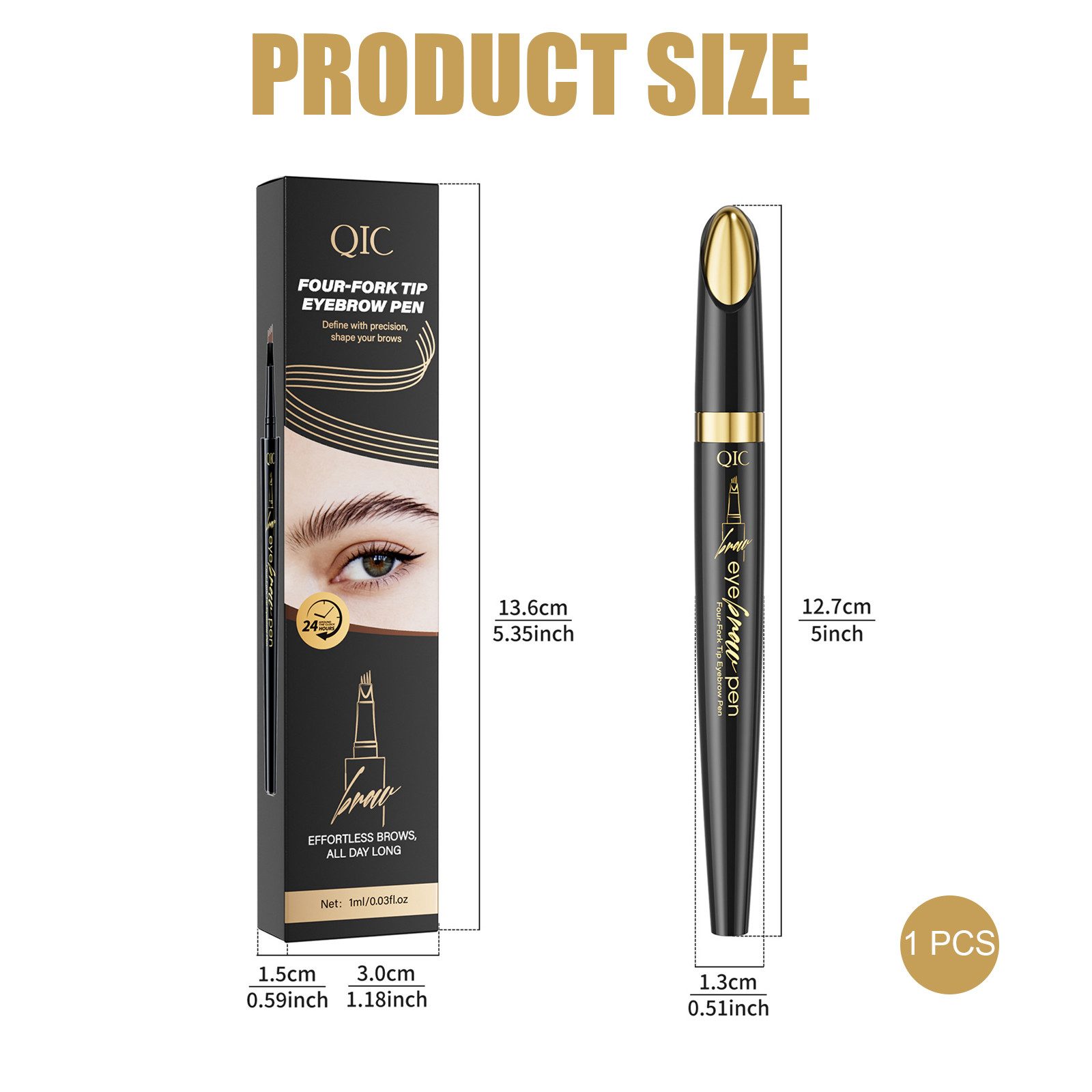 DEBAIJIA Augenbrauen-Stift Augenbrauenstift Natürlich Long Lasting Eyebrow Pencil