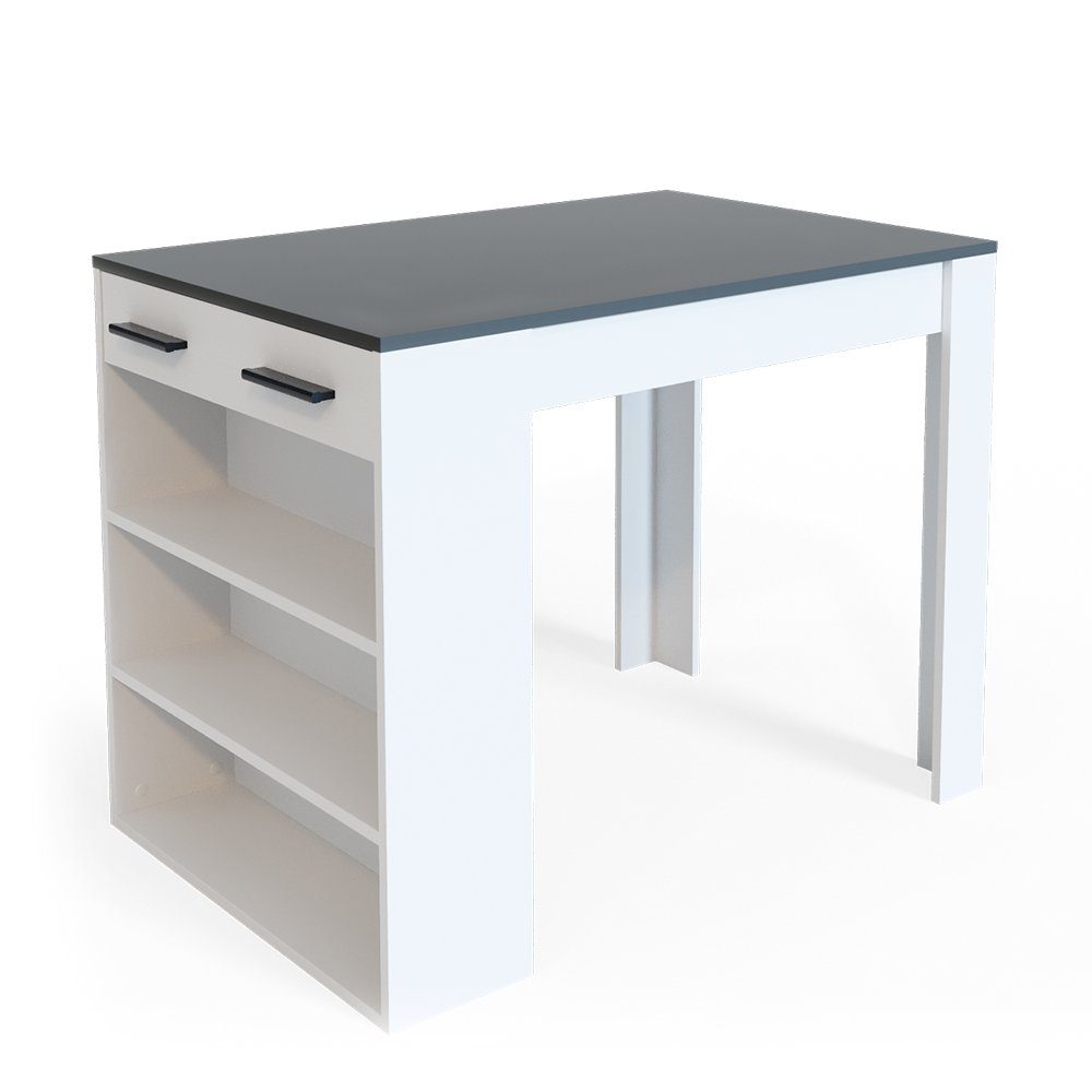 Vicco Bartisch Repose, Anthrazit/Weiß/Weiß, 67 x 100 cm günstig online kaufen