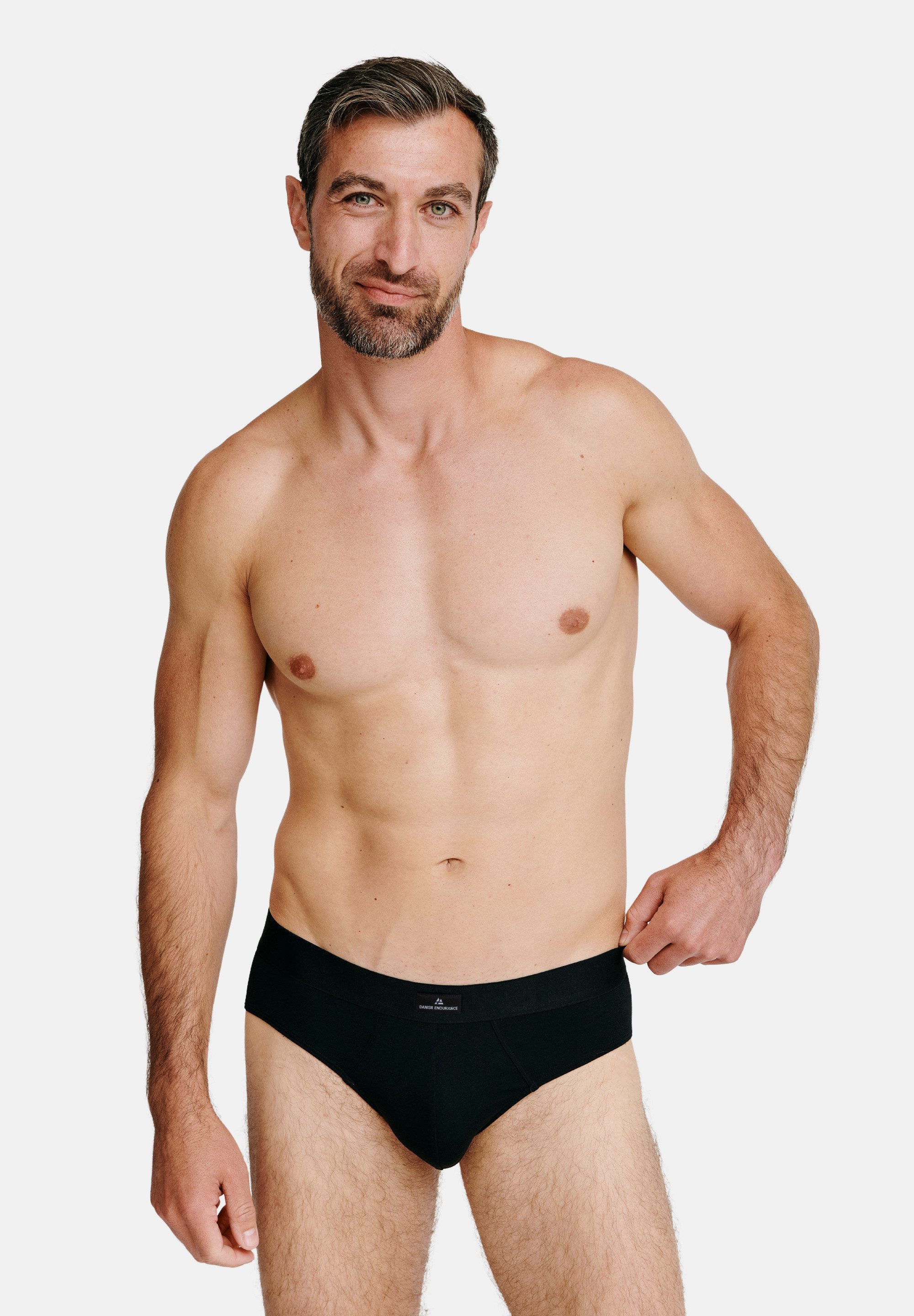 DANISH ENDURANCE Slip Organic Cotton Briefs (6-St) kurze & enge Herren Unterhosen aus Baumwolle, mit Stretch