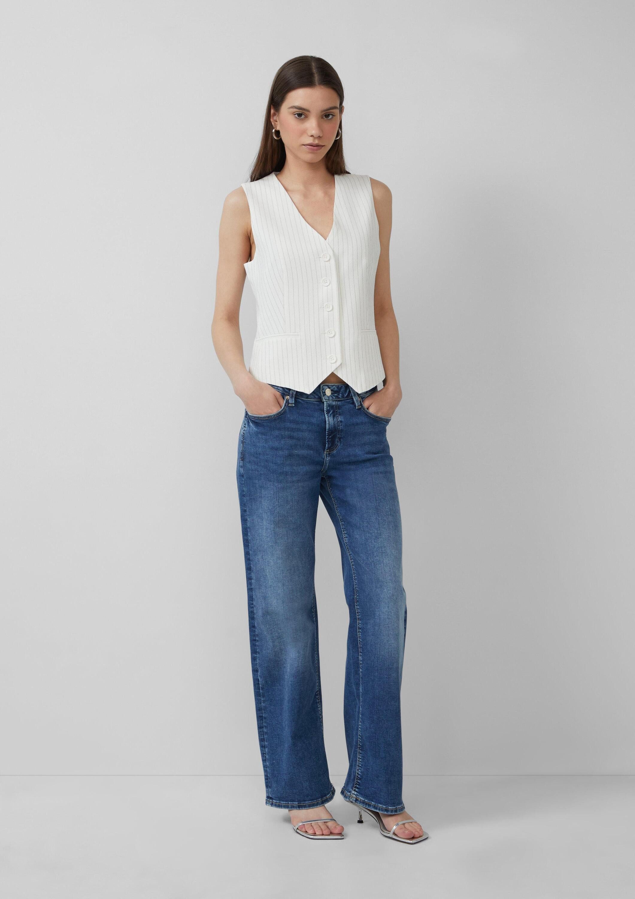 QS Jackenblazer Indoor-Weste Nadelstreifen-Weste