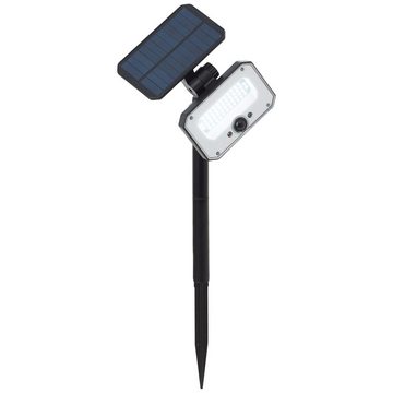 Lightbox LED Wandstrahler, Bewegungsmelder, LED fest integriert, 4100, LED Erdspieß Außenlampe mit Fernbedienung Solar und Bewegungsmelder