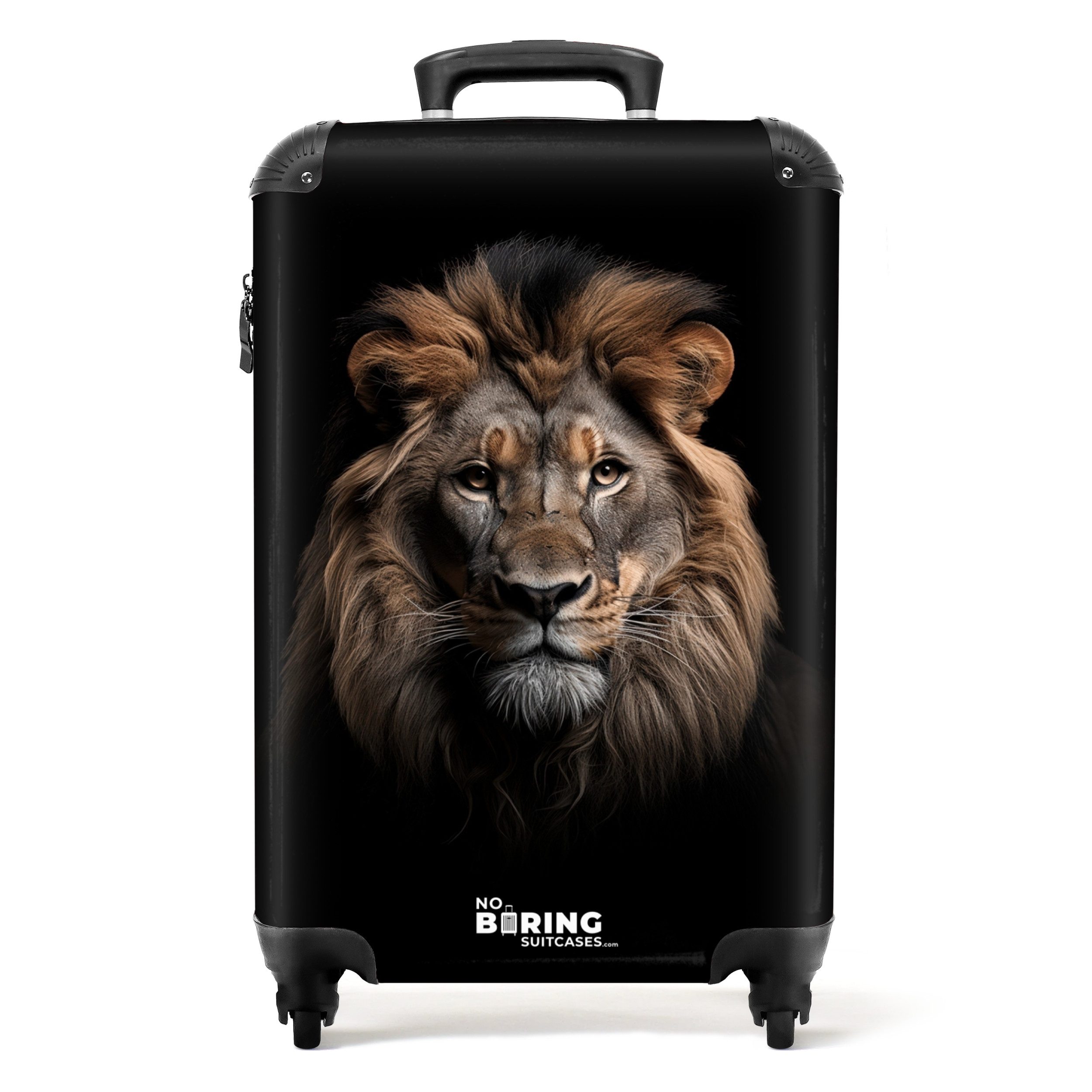 NoBoringSuitcases.com© Hartschalen-Trolley Nahaufnahme eines Löwen mit günstig online kaufen