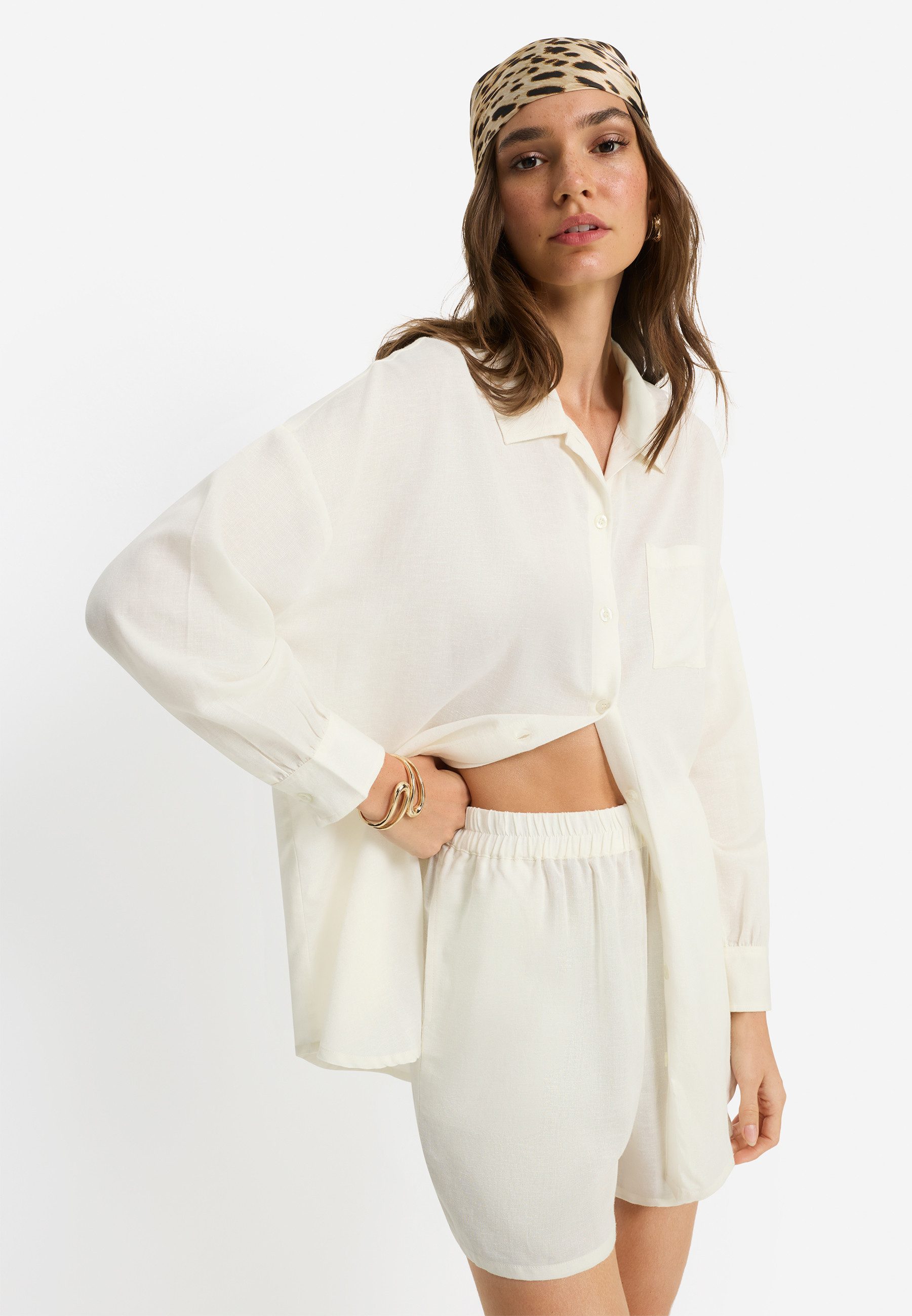 LSCN by LASCANA Langarmbluse (Set, 2-tlg., mit Shorts)