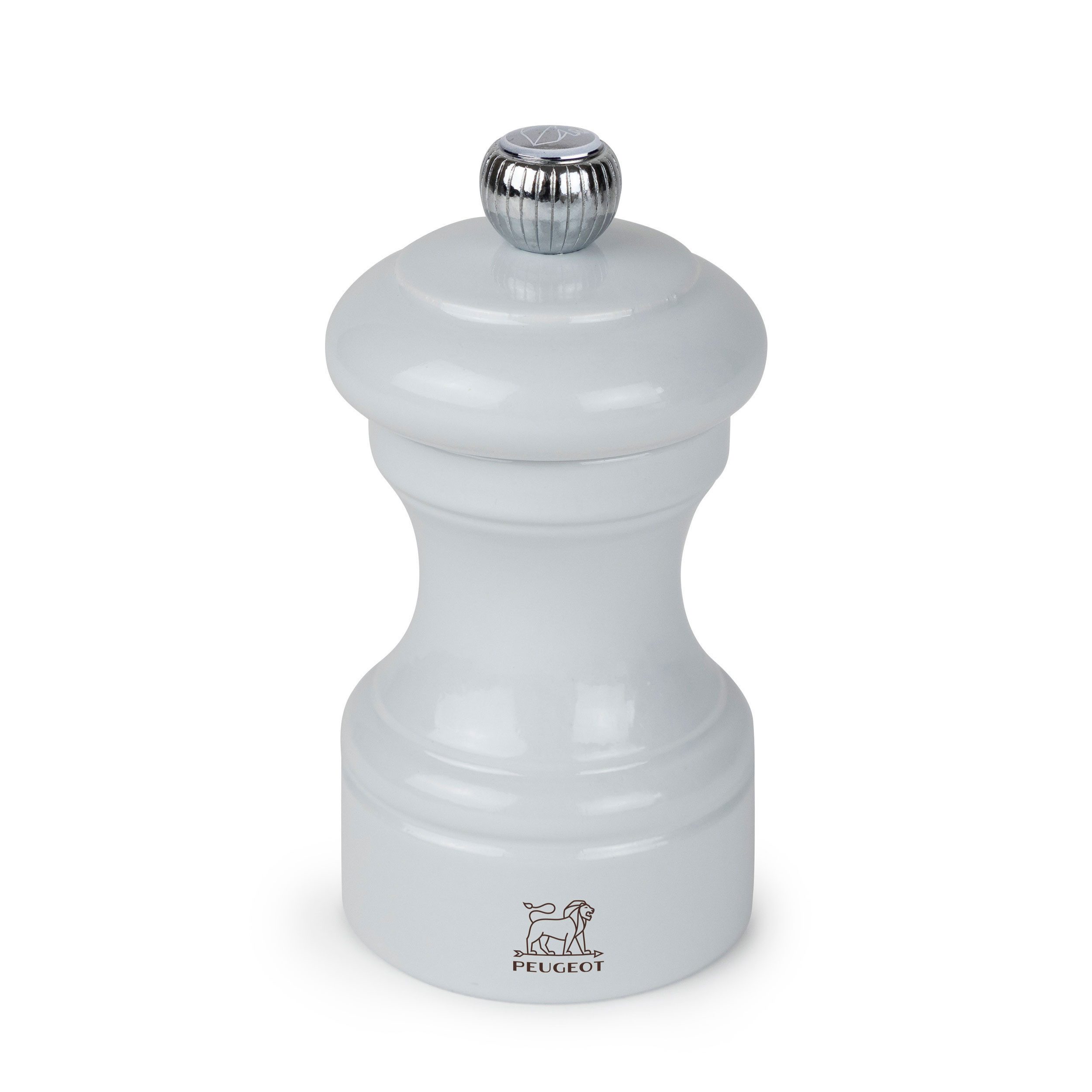 Salzmühle BISTRO 10cm Hellgrau Buchenholz Lackiert Stahlmahlwe Manuell