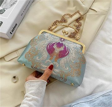 Rouemi Abendtasche Damen-Bankett-Tasche, bestickte Handtasche, hochwertige Kettentasche