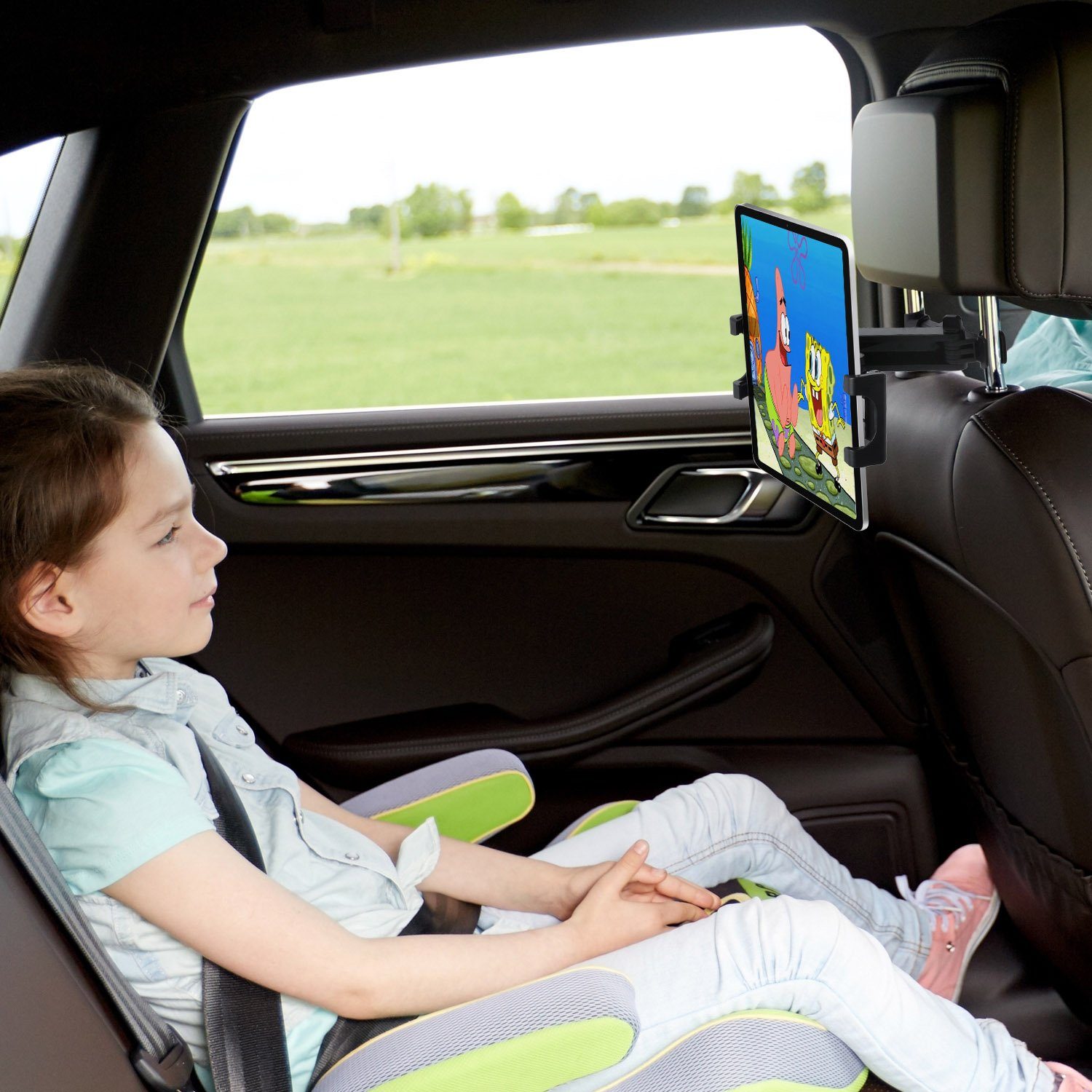 Wicked Chili Tablet-Halterung Ausziehbare KFZ-Kopfstützen Halterung für iPad, (bis 13 Zoll, 1er Set, 1-tlg., Universal Auto Tablet Halterung, vibrationsfrei, ausziebhar, stabil, r)
