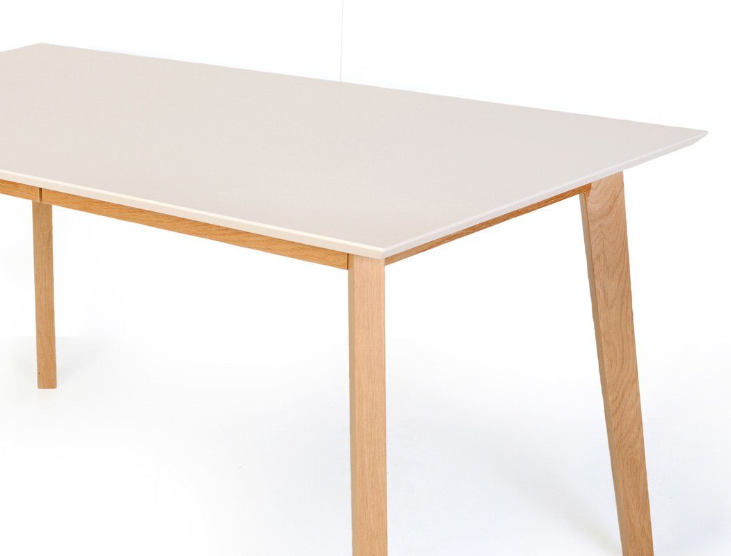 Tischgruppe, weiß cm braun (komplette 140x80 Essgruppe 2 Spar-Set, Buche Tina expendio Viano 5-tlg), Massivholztisch + natur Stühle Color, Grand